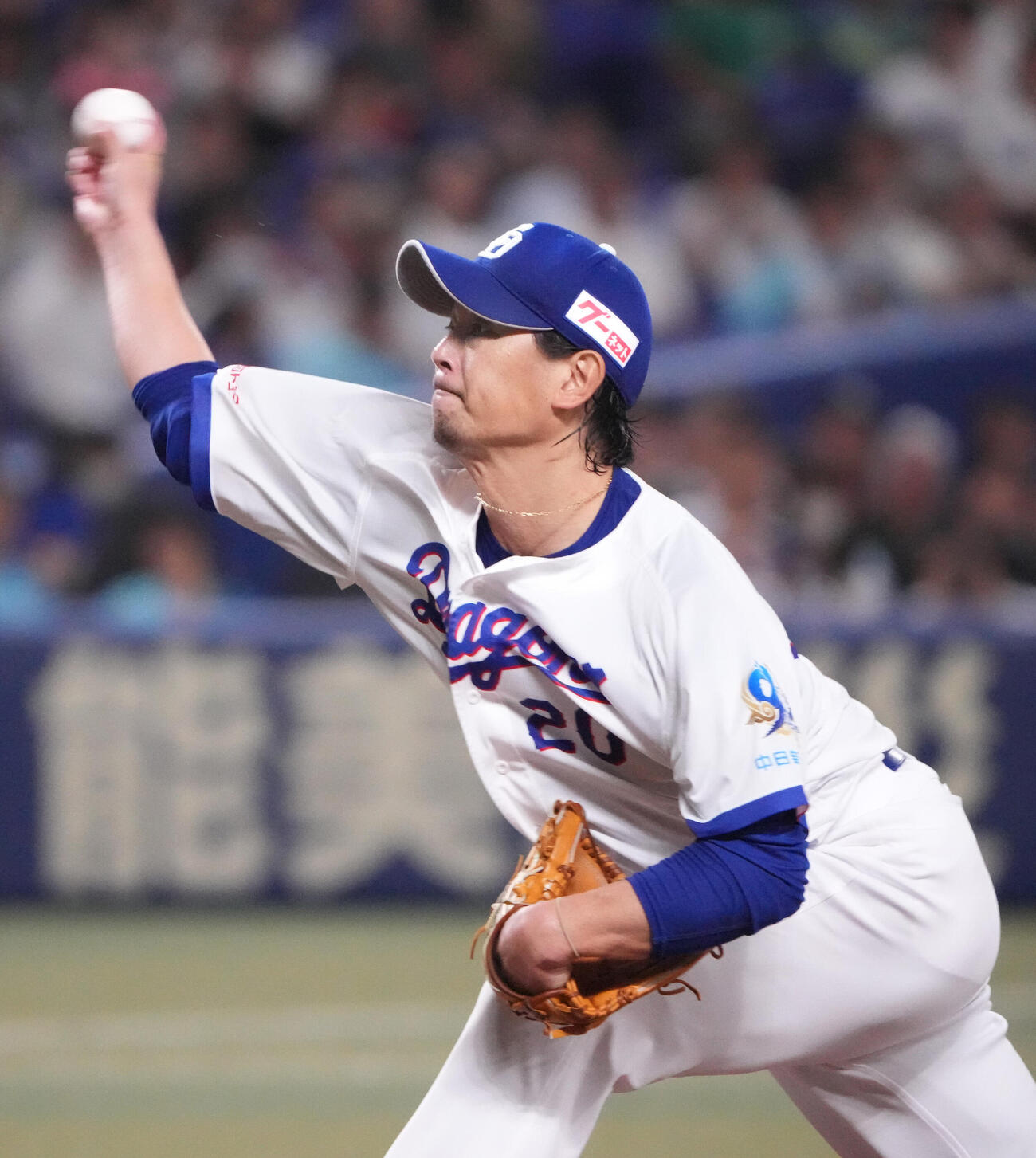 中日対広島　4回表、力投する中日先発の涌井秀章（撮影・森本幸一）