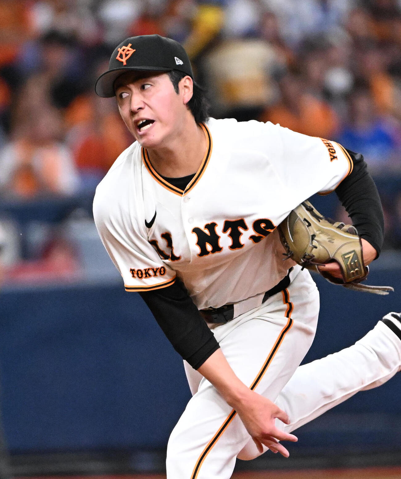 巨人対DeNA　巨人先発の西舘勇陽（撮影・石井愛子）