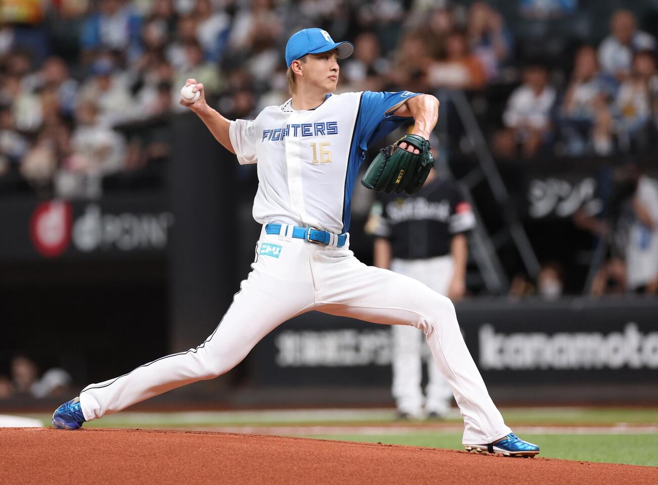 日本ハム対ソフトバンク　日本ハム先発の達孝太（撮影・黒川智章）