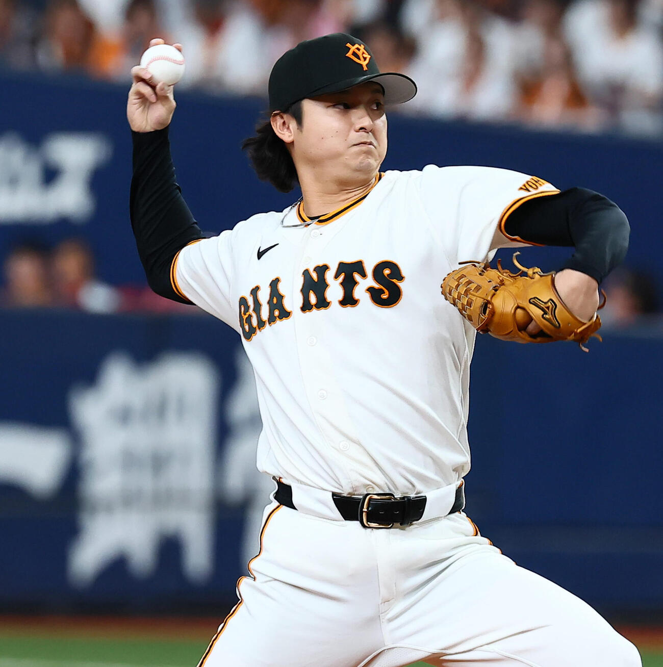 巨人対DeNA 8回表、巨人4番手で登板する田中瑛斗（撮影・加藤哉）
