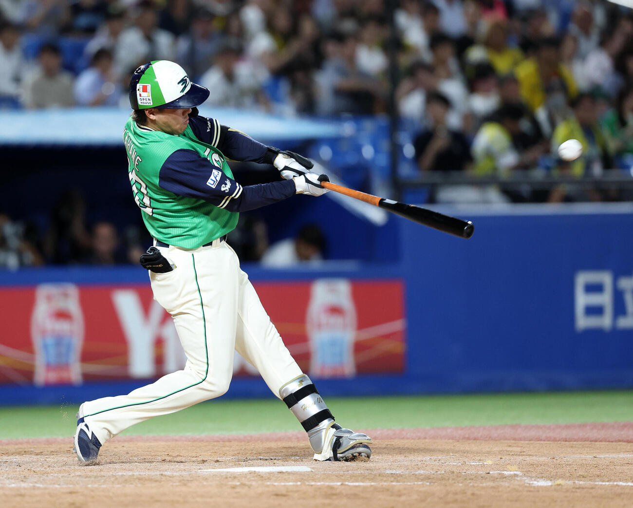 ヤクルト対阪神　3回裏ヤクルト無死、赤羽由紘はソロ本塁打を放つ（撮影・鈴木正人）