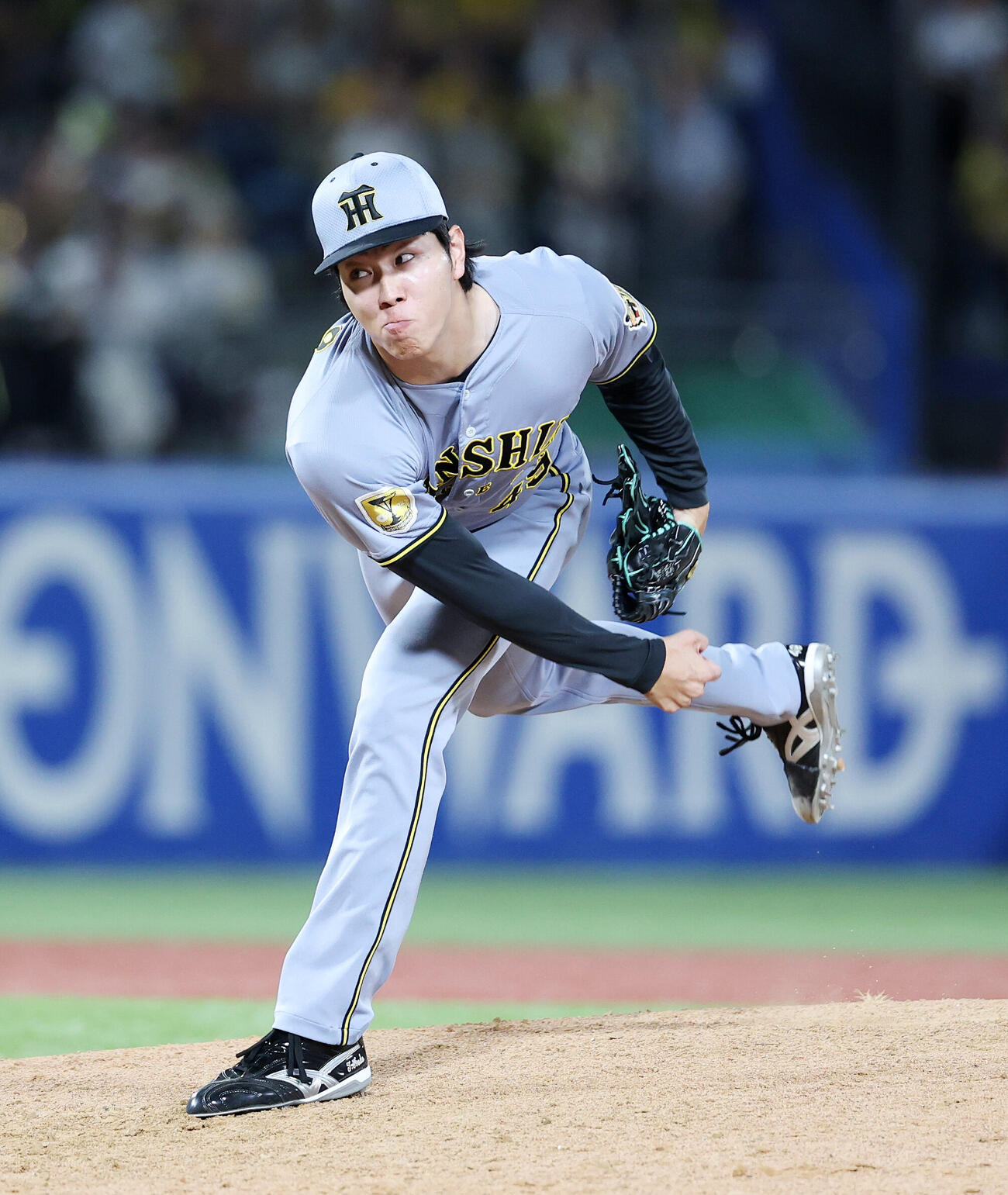 ヤクルト対阪神　最後を締めた阪神5番手の工藤泰成（撮影・鈴木正人）