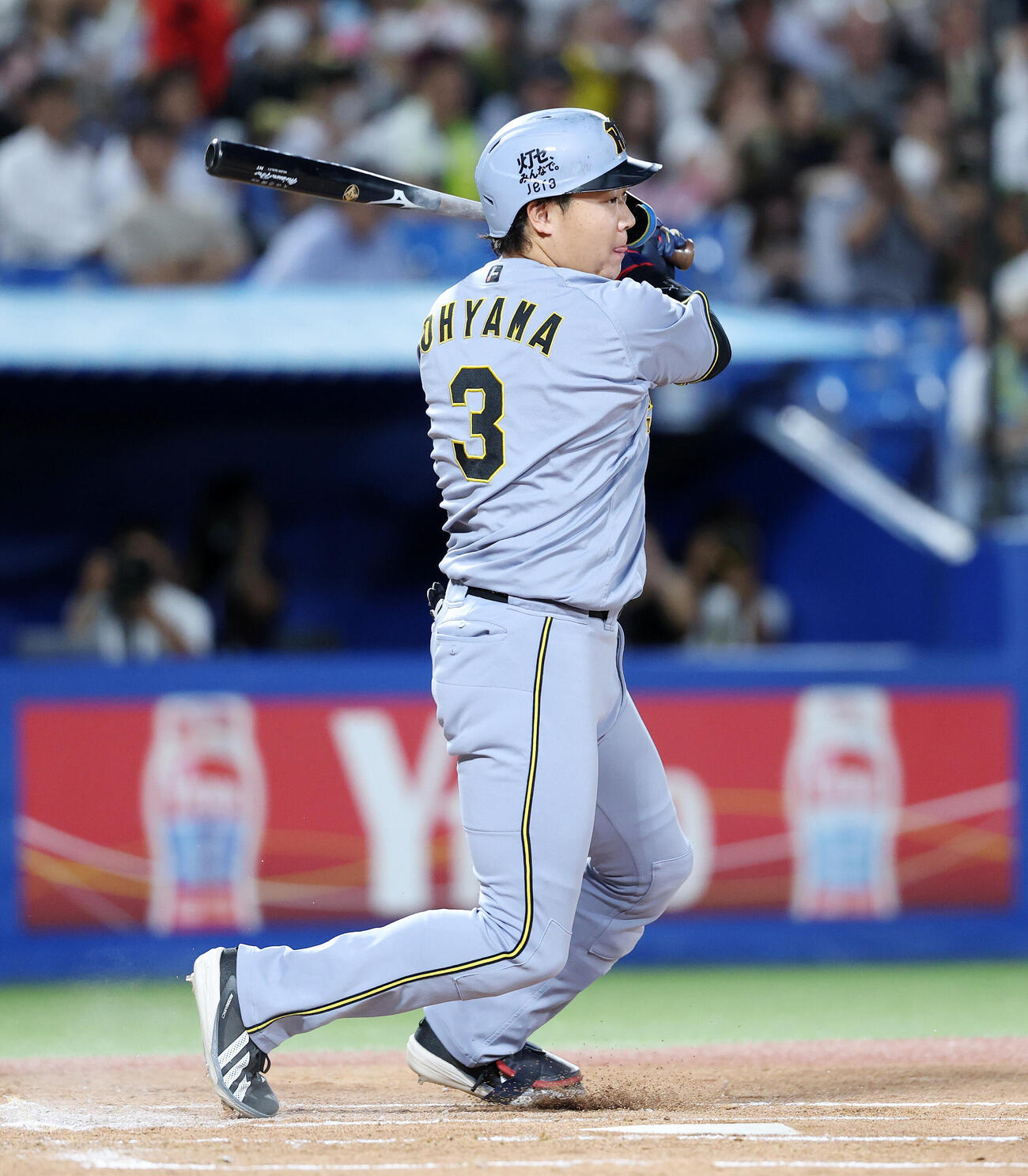 ヤクルト対阪神　1回表阪神1死一、三塁、大山悠輔は適時打を放つ（撮影・鈴木正人）