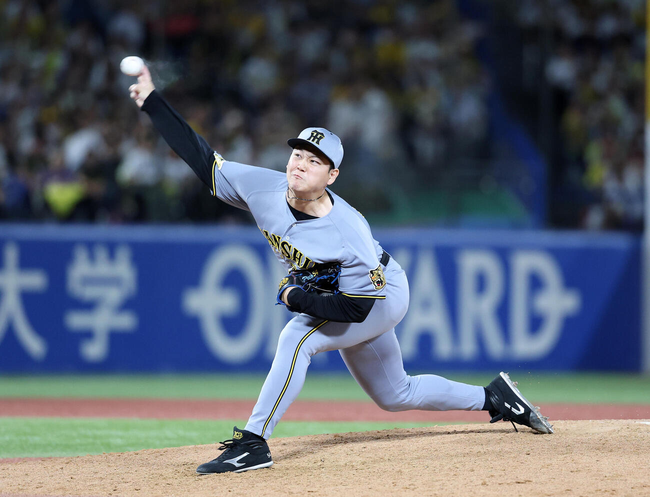 ヤクルト対阪神　力投する阪神4番手の木下里都（撮影・鈴木正人）