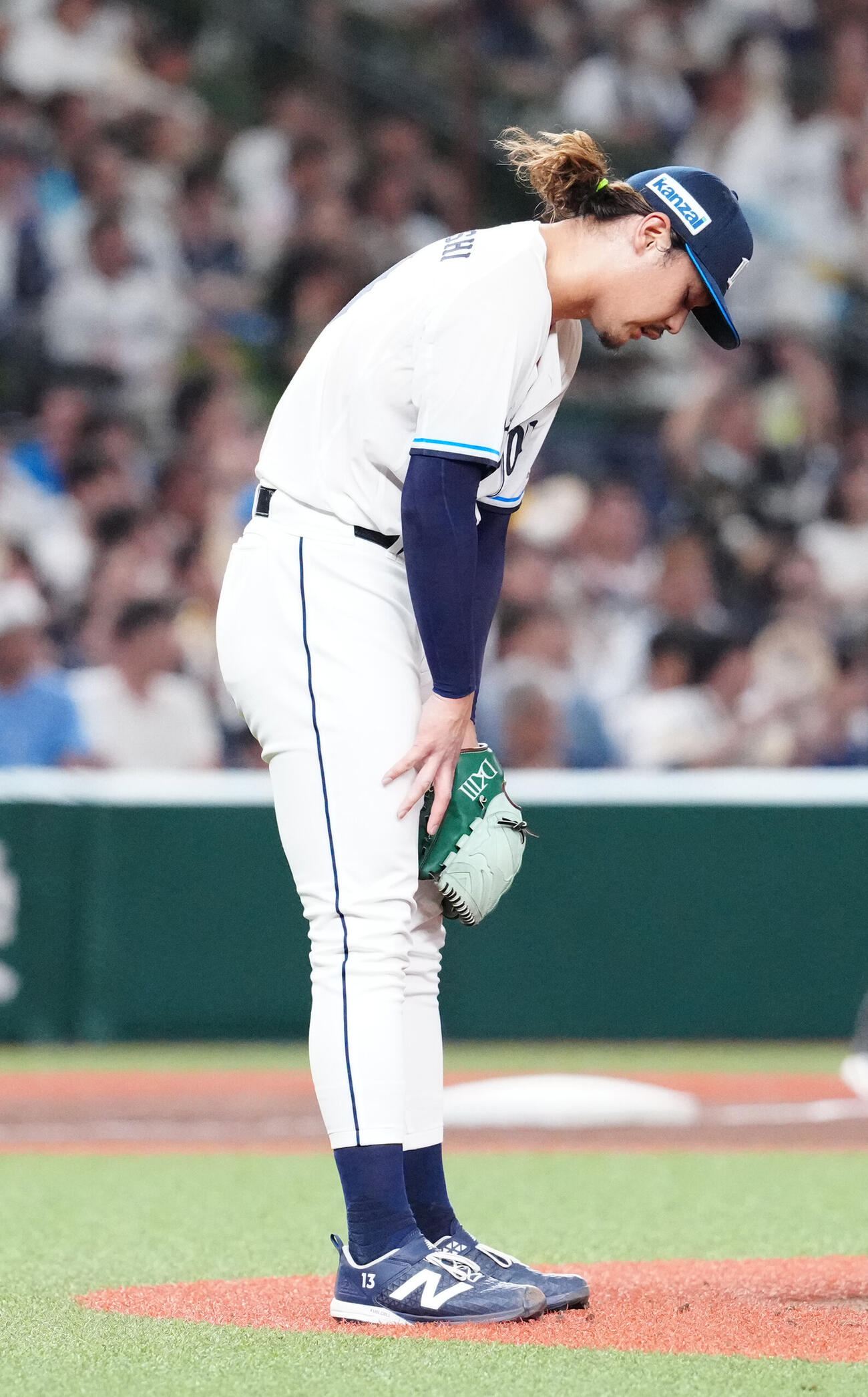 2026年7月26日、ソフトバンク戦5回表ソフトバンク2死二、三塁、周東佑京に2点適時三塁打を浴び、厳しい表情の西武高橋光成