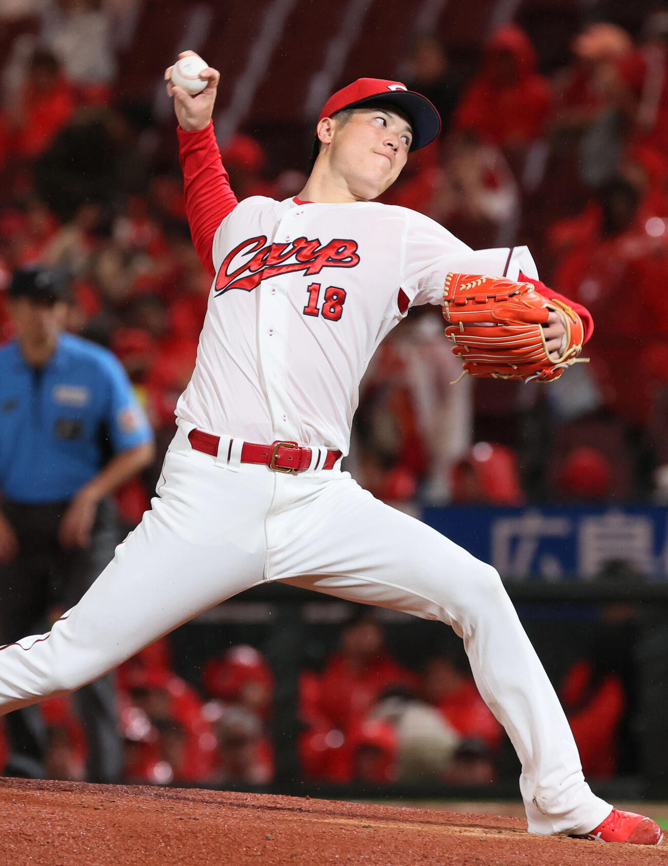 広島対巨人　広島先発の森下暢仁（撮影・加藤孝規）