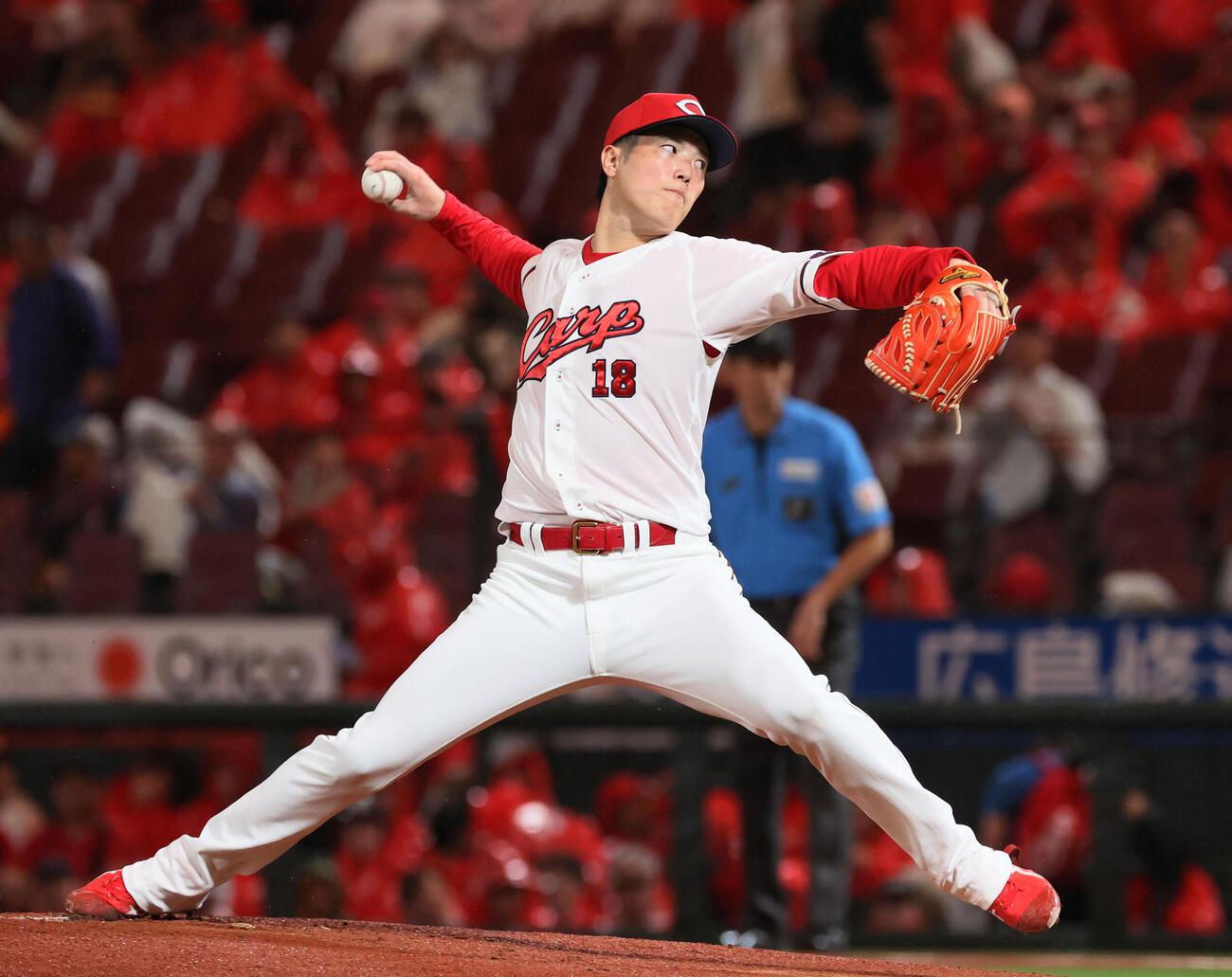 広島対巨人　広島先発の森下暢仁（撮影・加藤孝規）