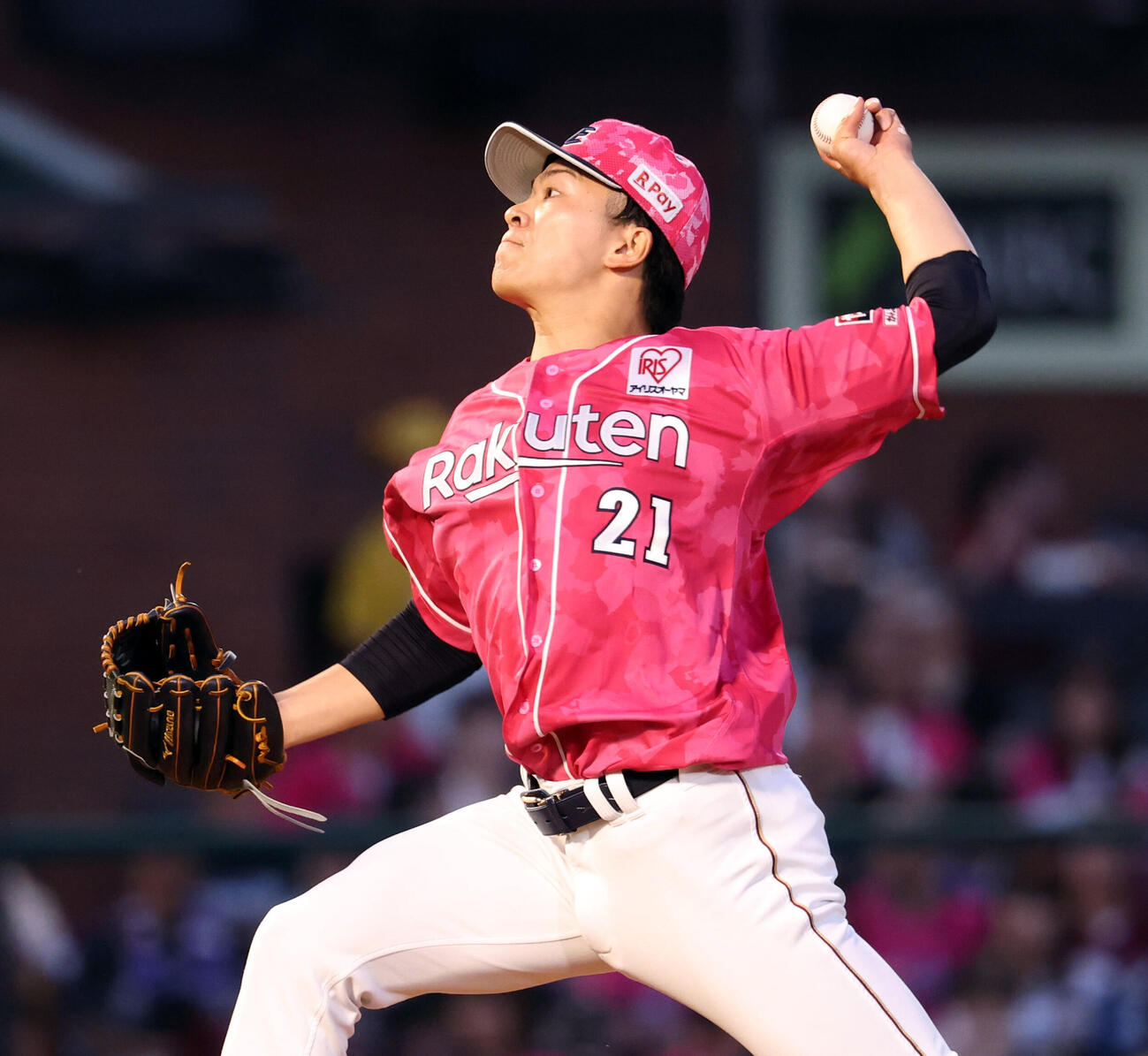 楽天対日本ハム　力投する楽天先発の早川隆久（撮影・浅見桂子）