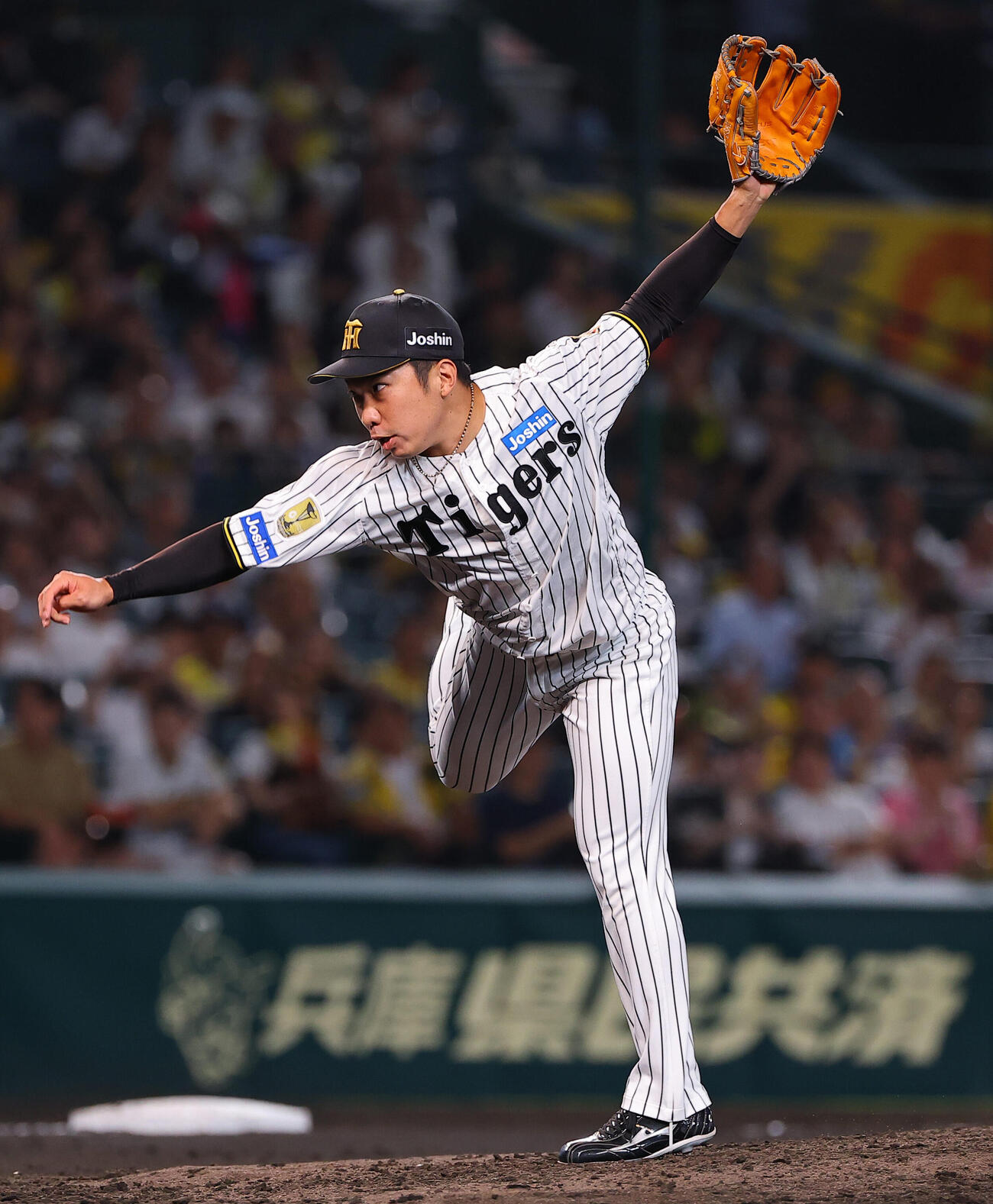 阪神対DeNA 8回、阪神2番手で復帰登板をする石井大智（撮影・上田博志）