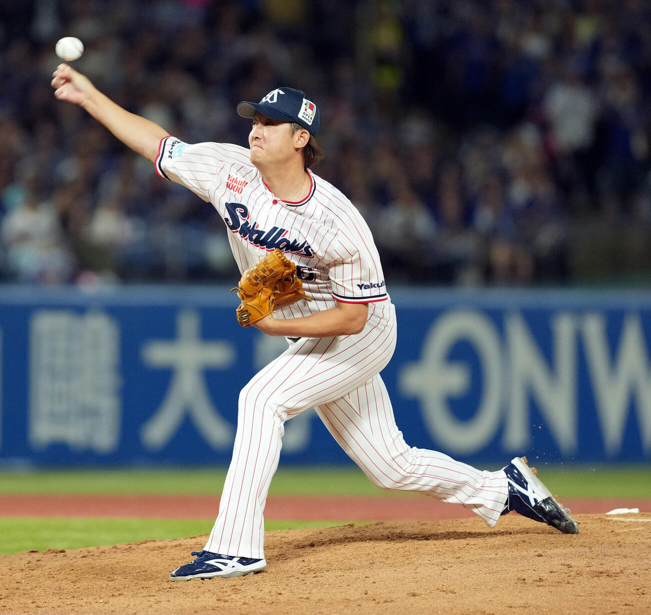 ヤクルト対中日　7回途中からマウンドに上がったヤクルト阪口皓亮（撮影・たえ見朱実）