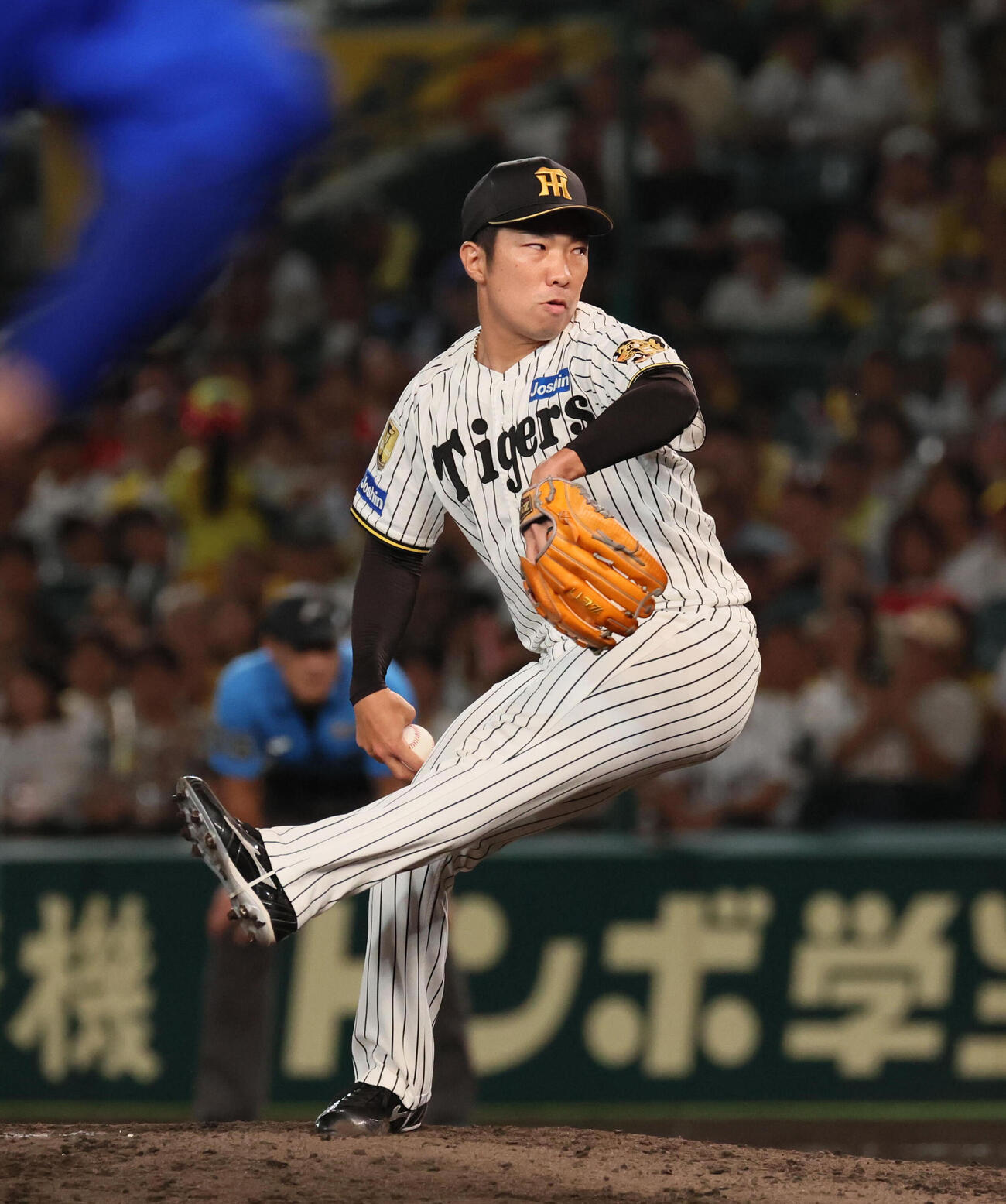 阪神対DeNA　阪神2番手の石井大智（撮影・宮崎幸一）