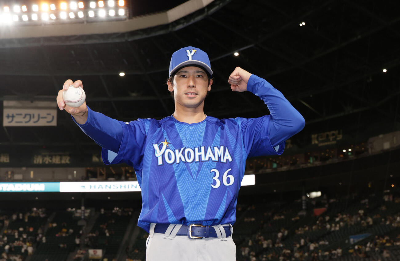 阪神対DeNA 4勝目を挙げたDeNA尾形崇斗（撮影・宮崎幸一）