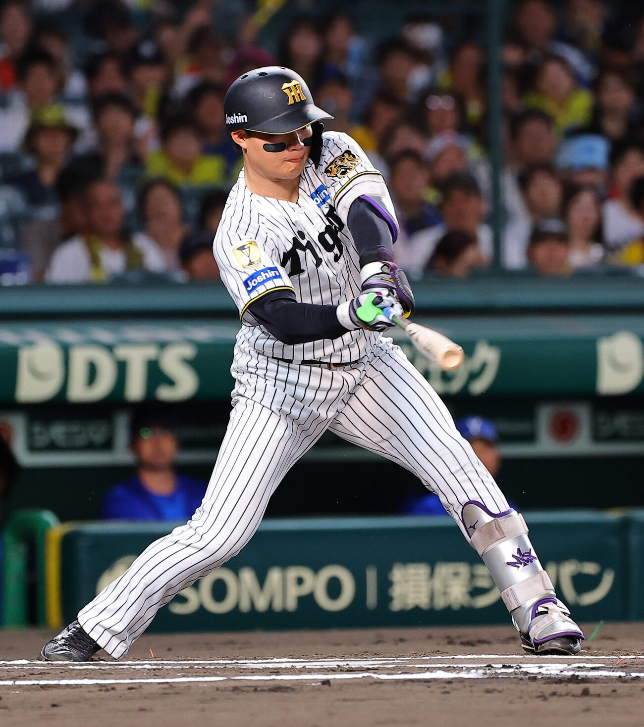 阪神対DeNA 1回裏阪神1死一塁、森下翔太は三振に倒れる（撮影・上田博志）