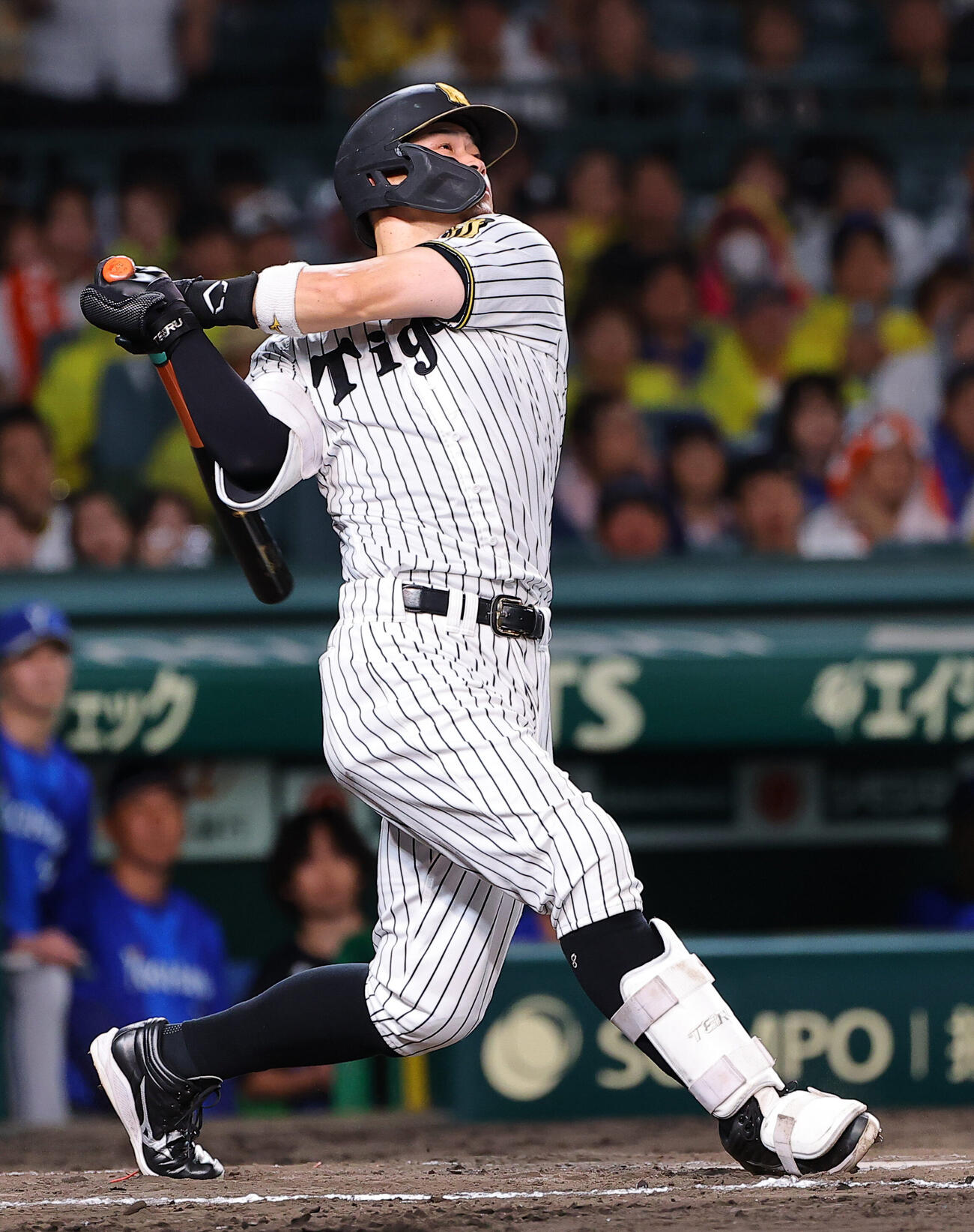 阪神対DeNA 4回裏阪神2死、佐藤輝明は本塁打を放つ（撮影・上田博志）