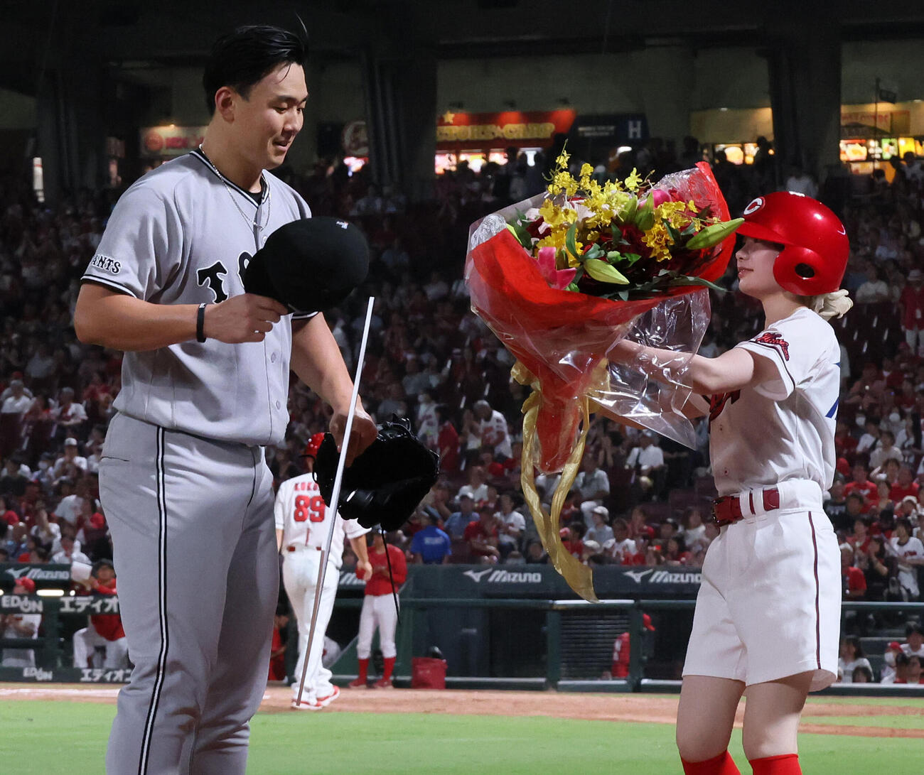 広島対巨人　1000投球回を達成した小笠原慎之介（撮影・加藤孝規）