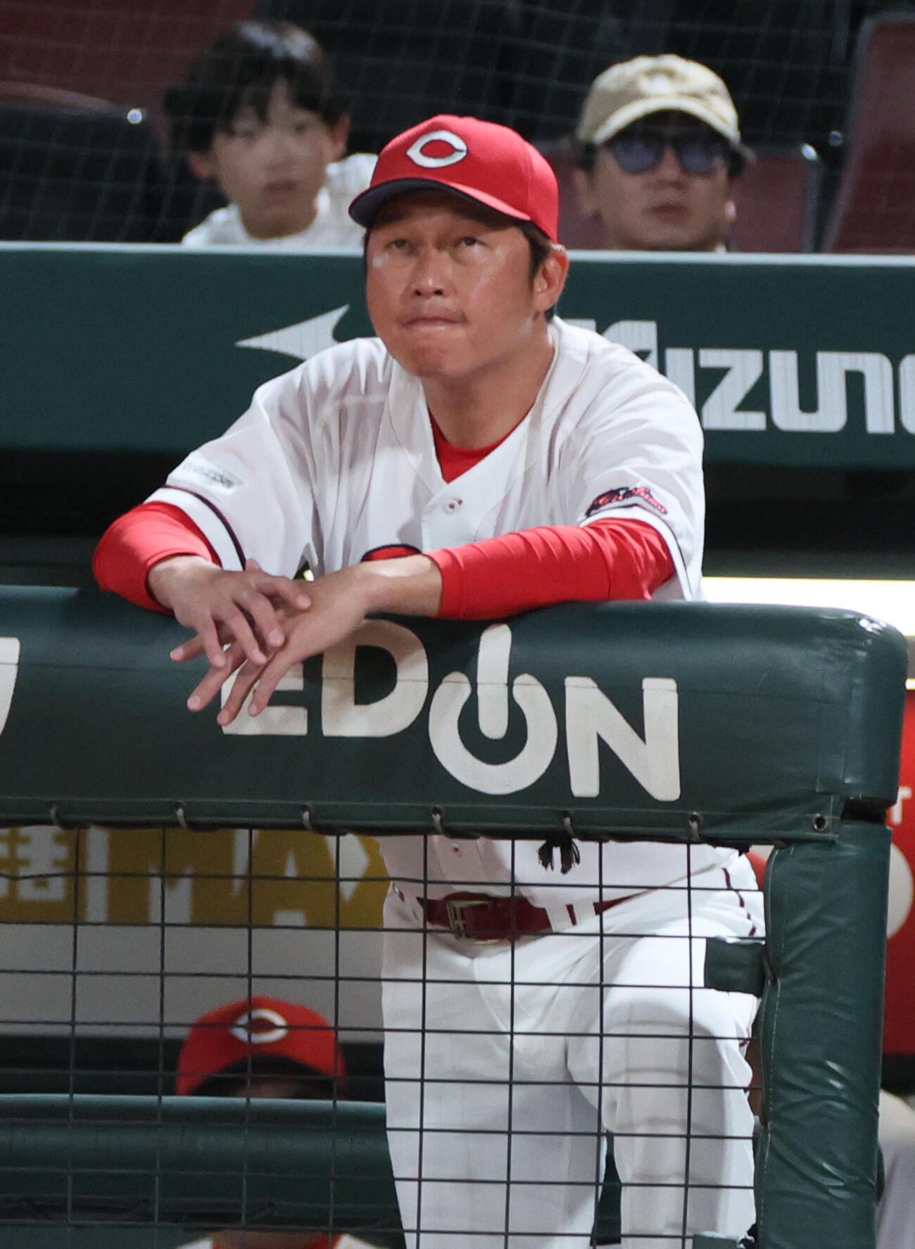 広島対巨人　9回裏広島、ベンチの広島新井貴浩監督（撮影・加藤孝規）
