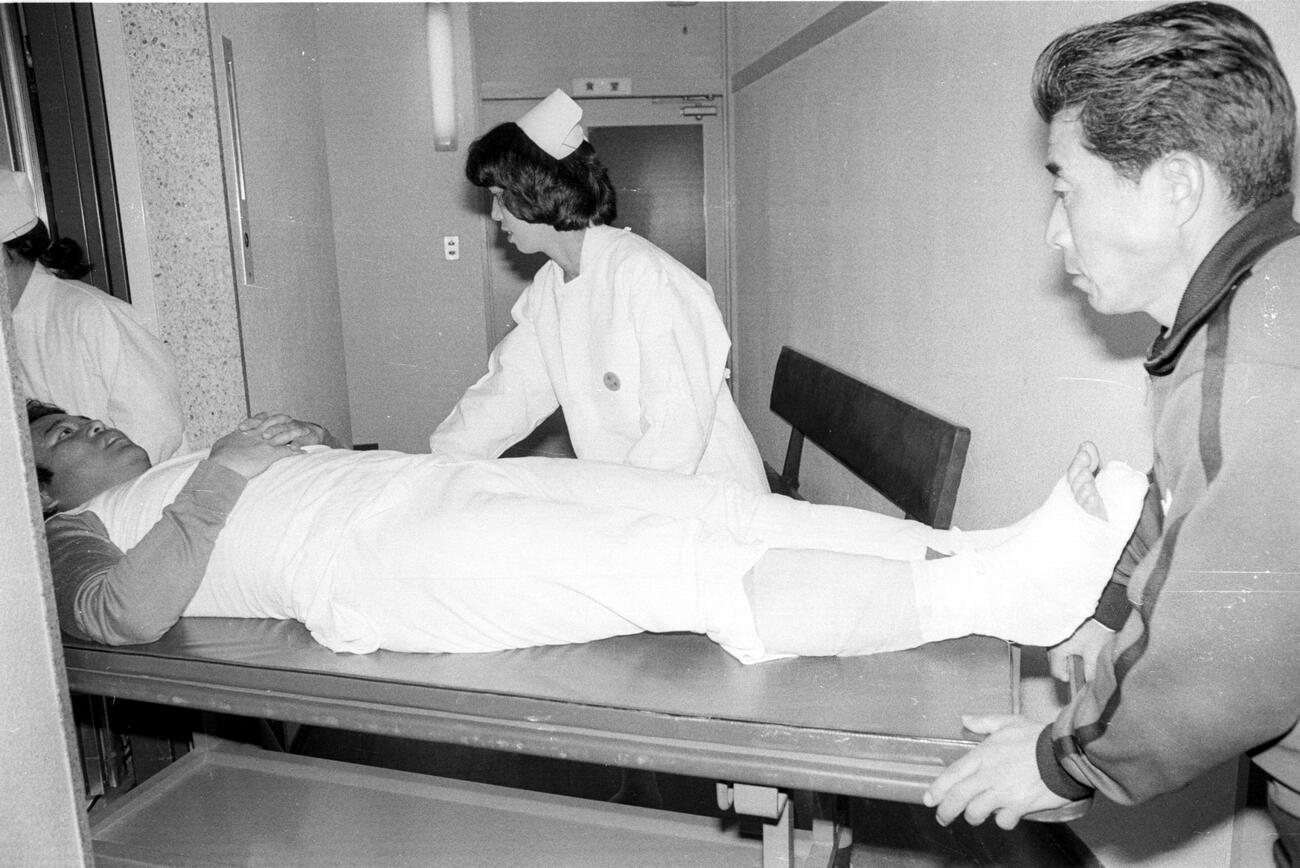 1979年2月、南海春季キャンプ　アキレス腱断裂の怪我を負った南海・門田博光