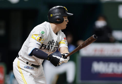 ソフトバンク栗原陵矢(2026年9月撮影)