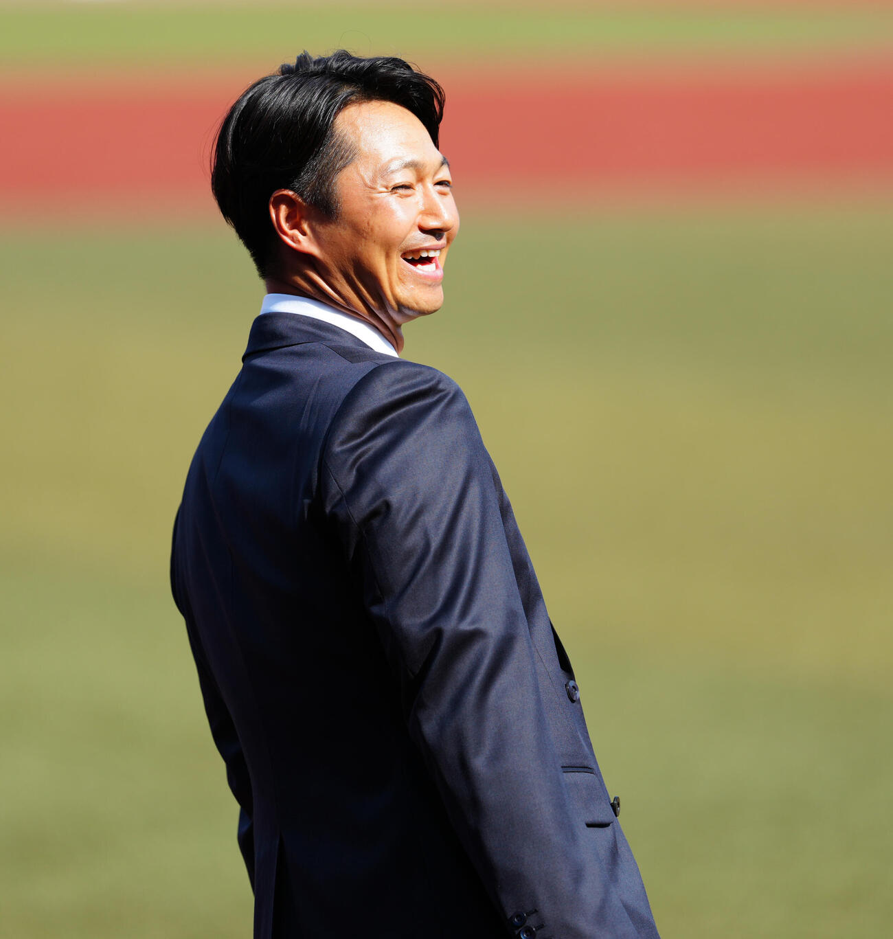 ロッテ対楽天　今季限りで引退するロッテ唐川侑己は笑顔（撮影・鈴木みどり）