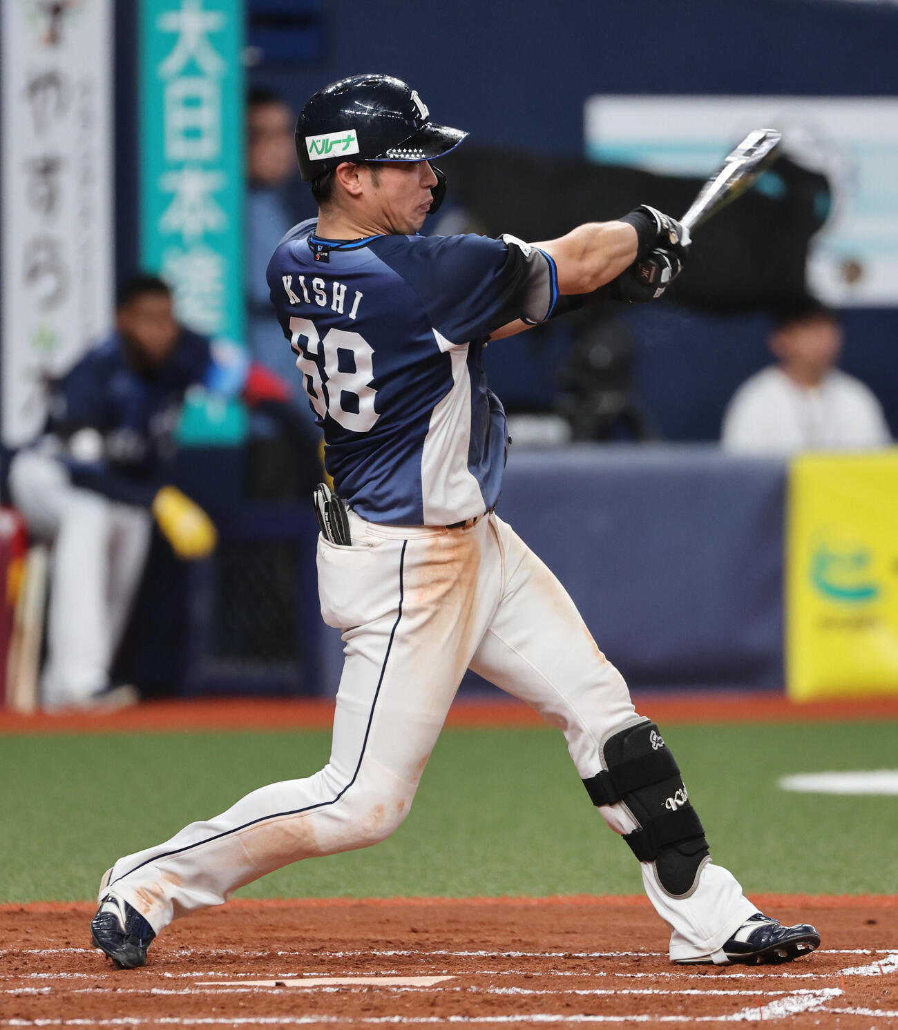 オリックス対西武　5回表西武2死、岸潤一郎は中前打を放つ（撮影・西尾就之）