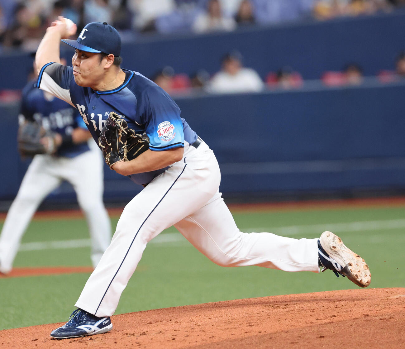 オリックス対西武　力投する西武先発平良海馬（撮影・西尾就之）