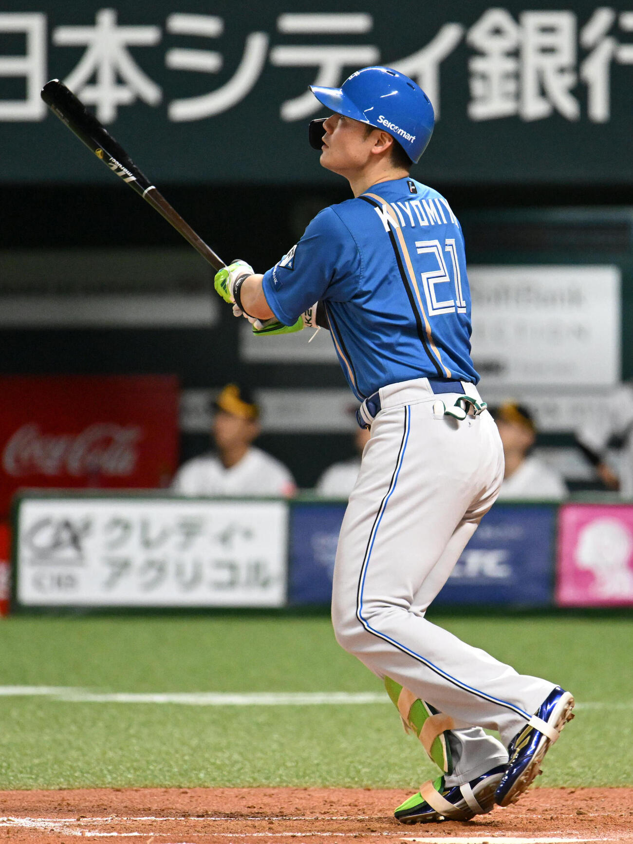 ソフトバンク対日本ハム　3回表日本ハム1死、清宮幸太郎は本塁打を放つ（撮影・林敢治）