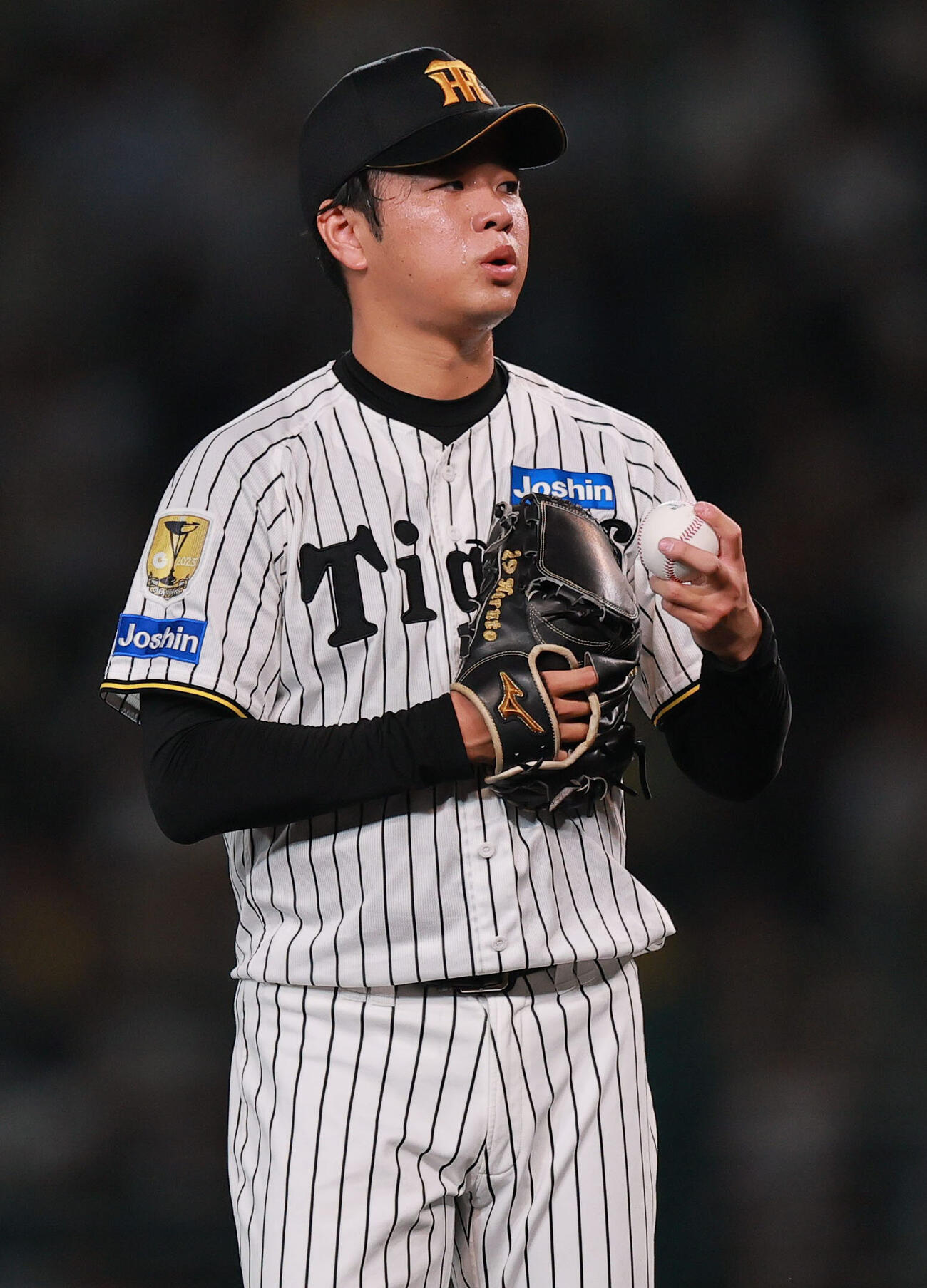 阪神対広島　4回表、力投する阪神高橋遥人（撮影・上山淳一）