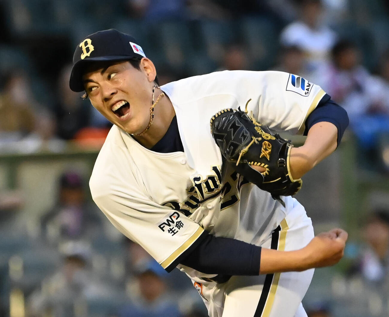 オリックス対西武　オリックス先発の九里亜蓮（撮影・石井愛子）