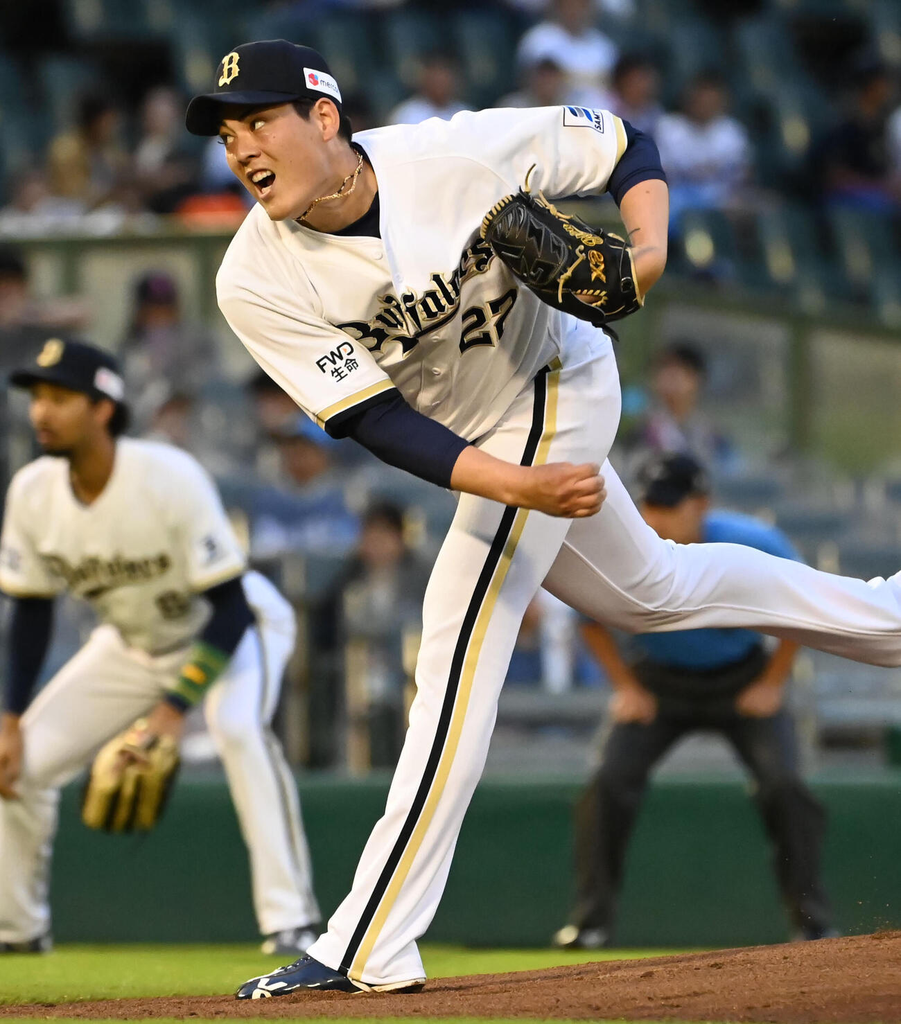 オリックス対西武　オリックス先発の九里亜蓮（撮影・石井愛子）