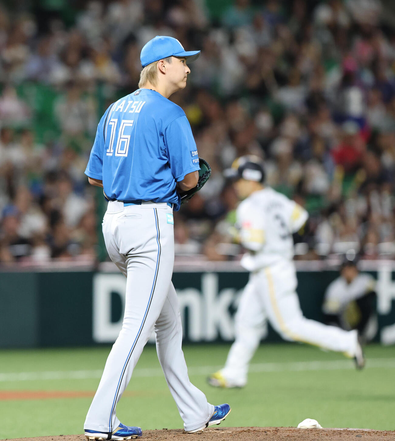ソフトバンク日本ハム　1回裏ソフトバンク2死、近藤健介に右越え先制本塁打を浴びた達孝太（撮影・梅根麻紀）