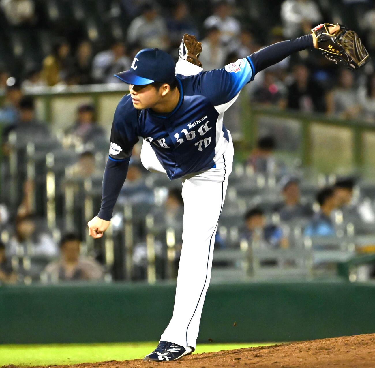 オリックス対西武　西武2番手の豆田泰志（撮影・石井愛子）