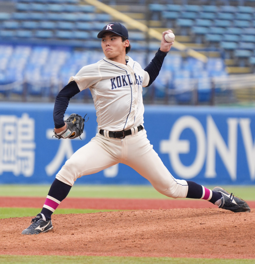 立正大対国学院大　国学院大先発の藤本士生（撮影・小沢裕）　♯東京・神宮球場　東都大学野球秋季一部リーグ戦　＝2026年9月10日