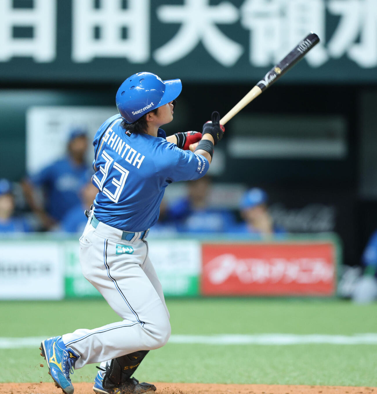 ソフトバンク対日本ハム　3回表日本ハム無死、進藤勇也は左中間に同点本塁打を放つ（撮影・梅根麻紀）