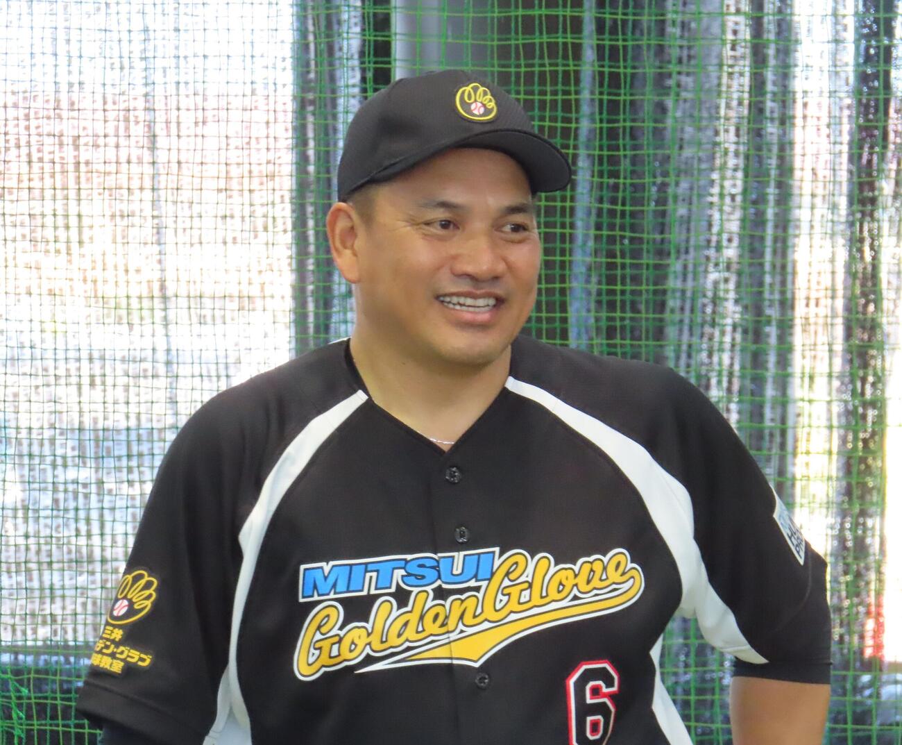 「三井ゴールデン・グラブ野球教室」に参加した侍ジャパン井口資仁監督（撮影・水谷京裕）