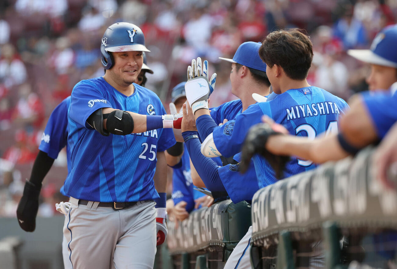 12日広島戦の9回、17号2ランを放った筒香嘉智