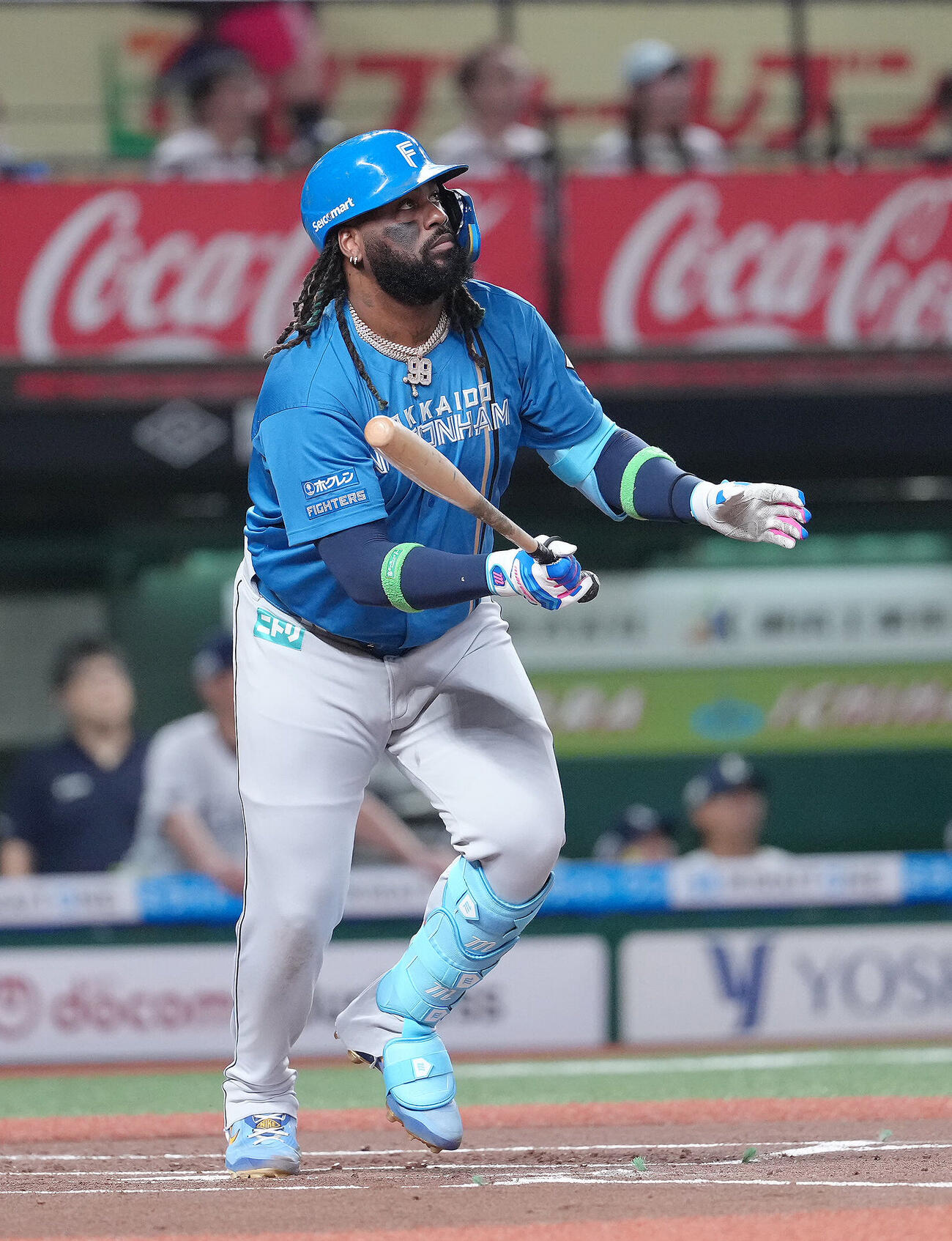西武対日本ハム　2回表日本ハム無死、フランミル・レイエスは先制本塁打を放つ（撮影・足立雅史）