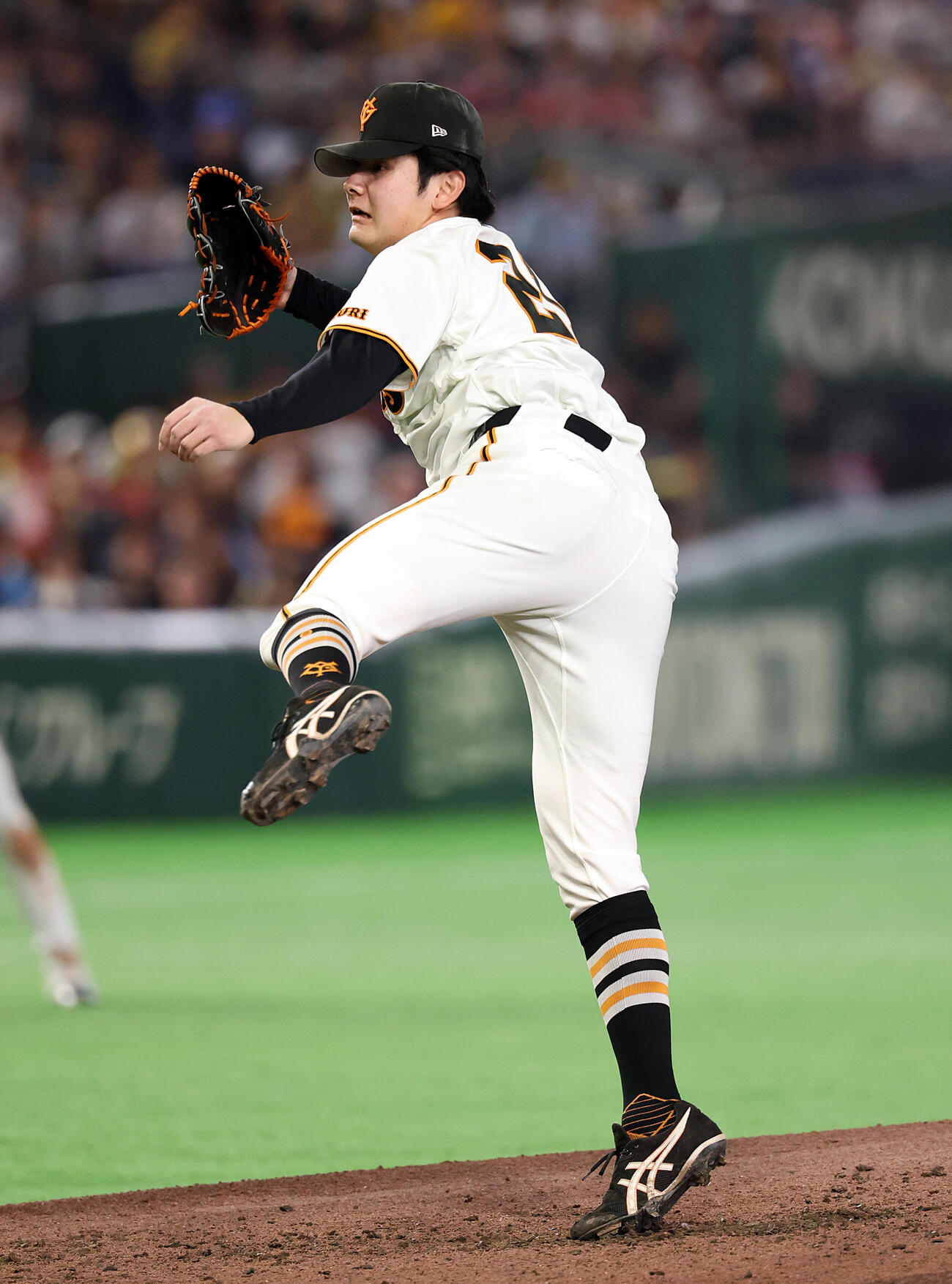 巨人対阪神　力投を続ける巨人先発の竹丸和幸（撮影・浅見桂子）