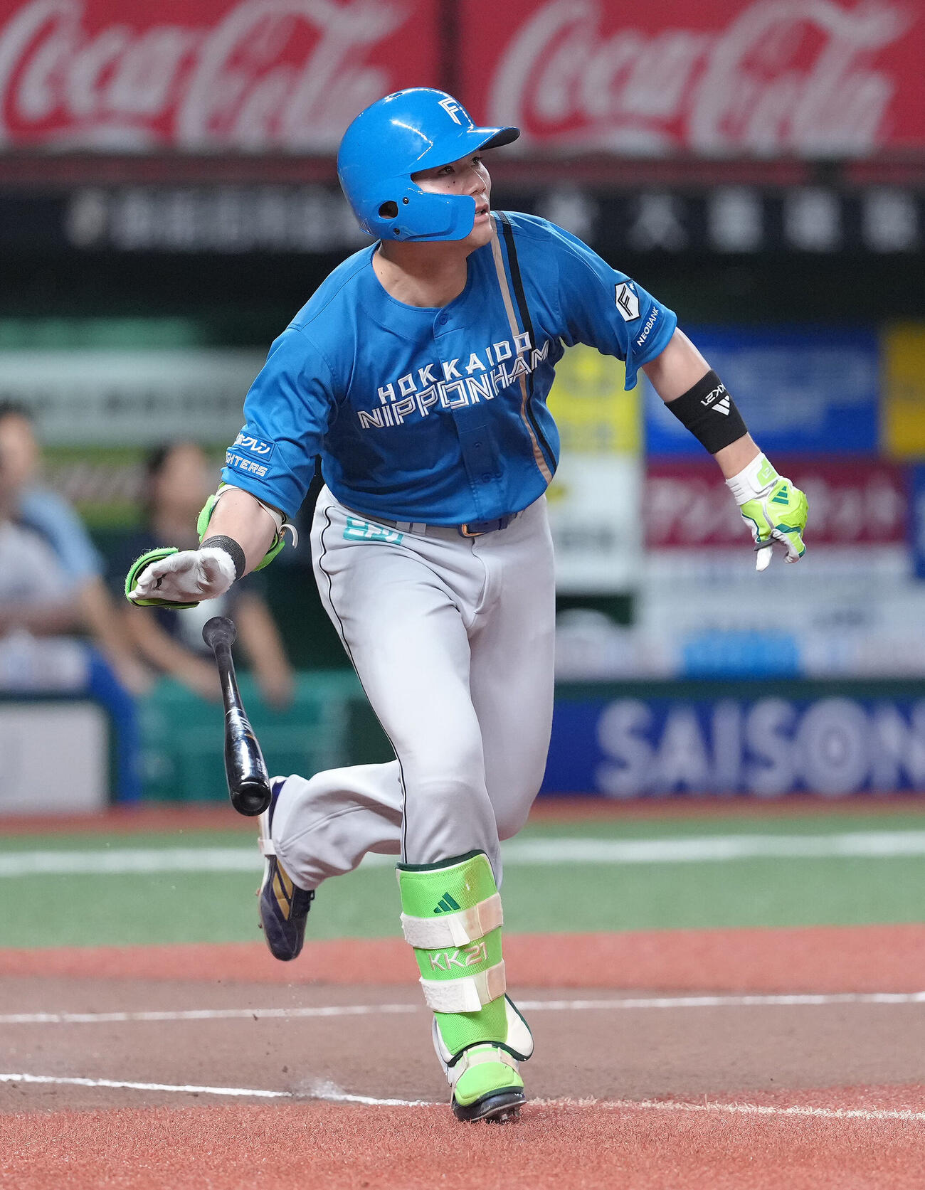 西武対日本ハム　6回表日本ハム1死、清宮幸太郎は右越え本塁打を放つ（撮影・足立雅史）