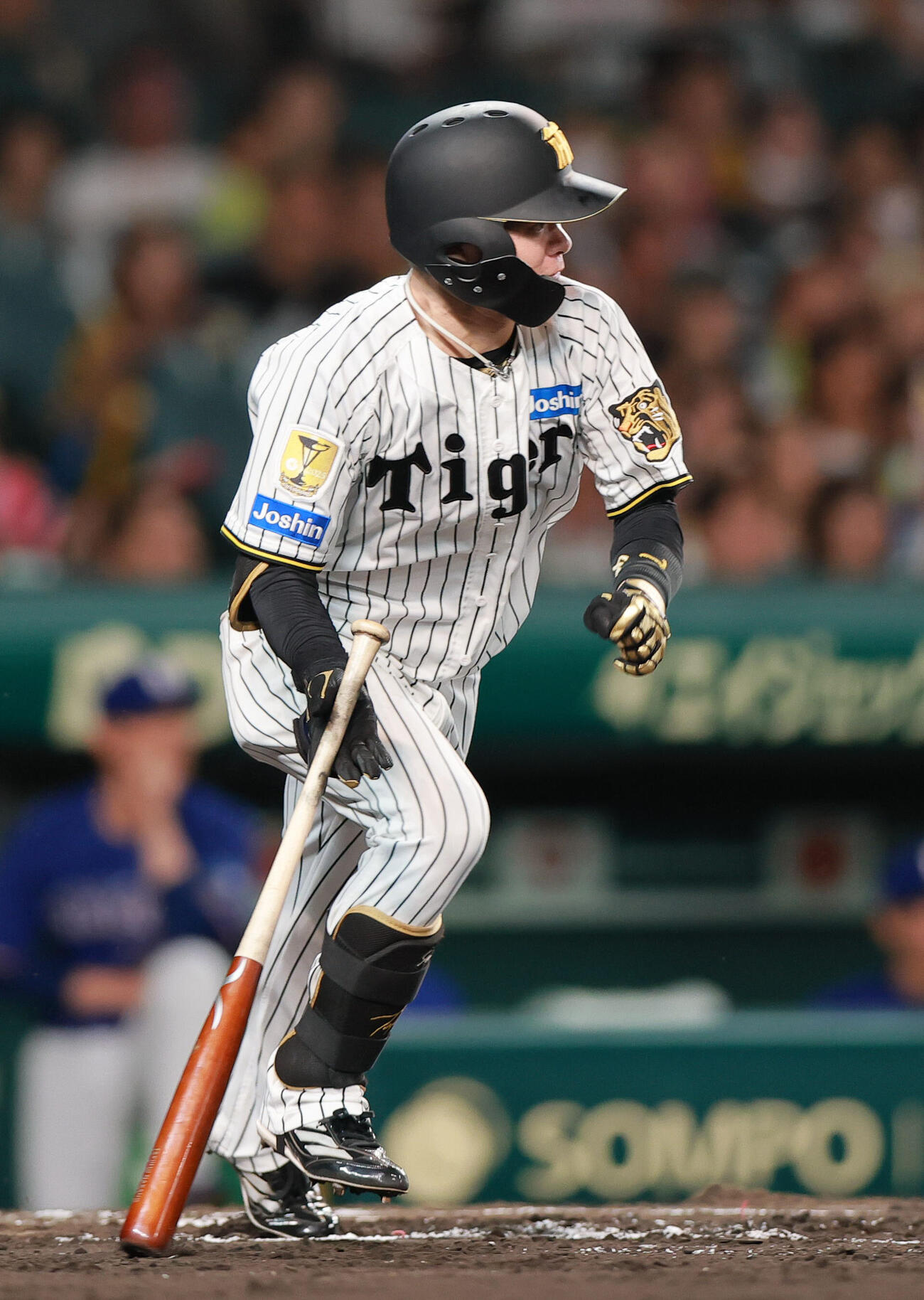 阪神対中日　4回裏阪神1死、中野拓夢は安打を放つ（撮影・上山淳一）