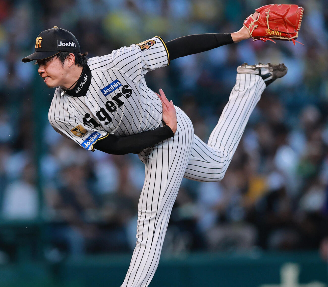 阪神対中日　阪神先発の才木浩人（撮影・上山淳一）