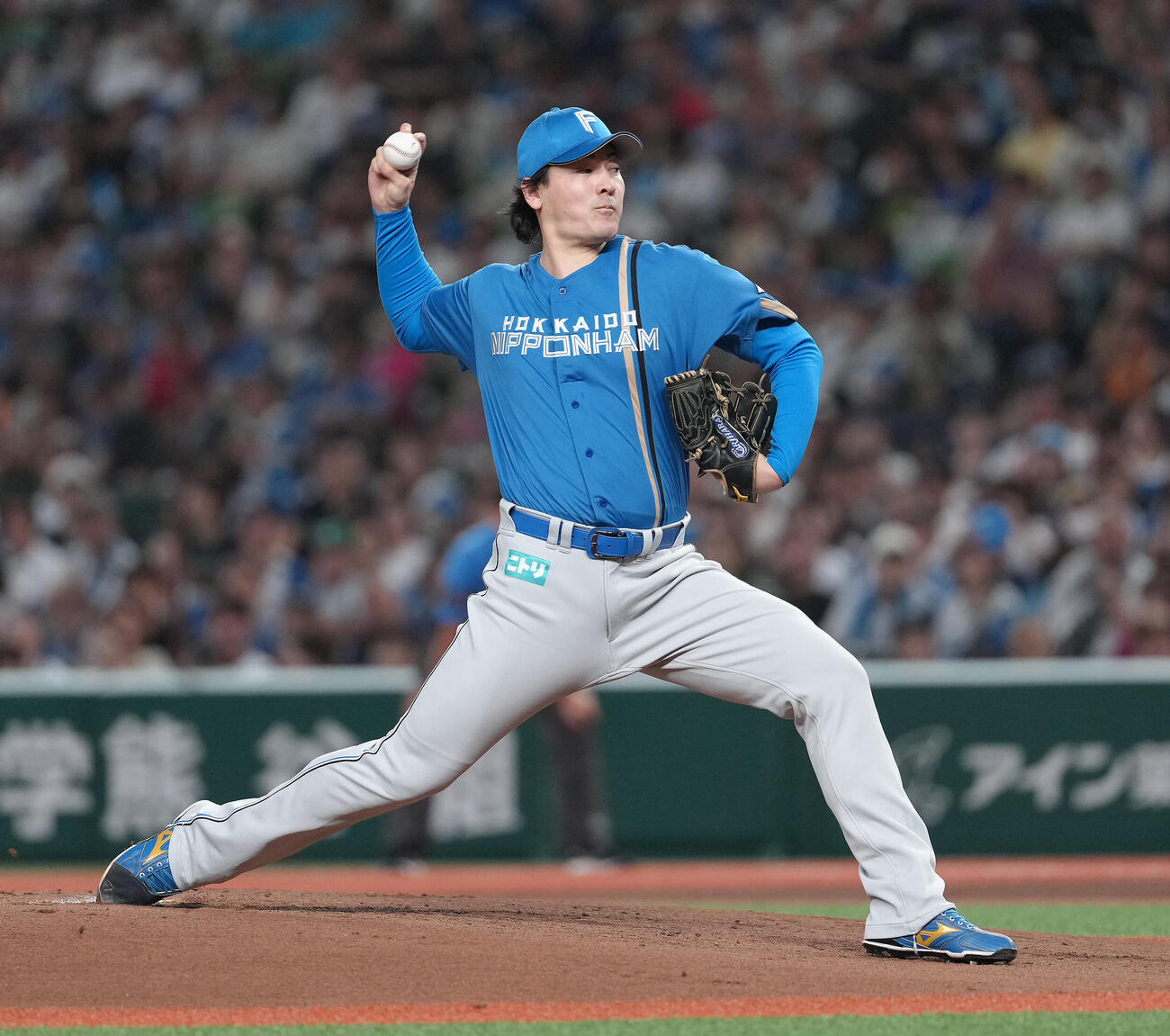 西武対日本ハム　日本ハム先発の有原航平（撮影・足立雅史）
