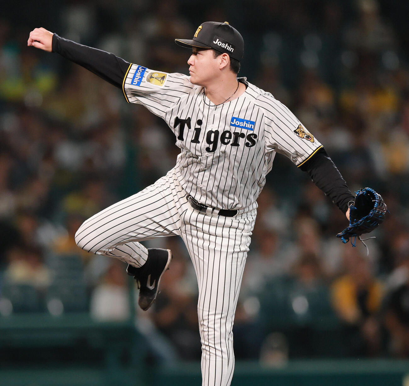 阪神対中日　11回表に登板する阪神木下里都（撮影・上山淳一）