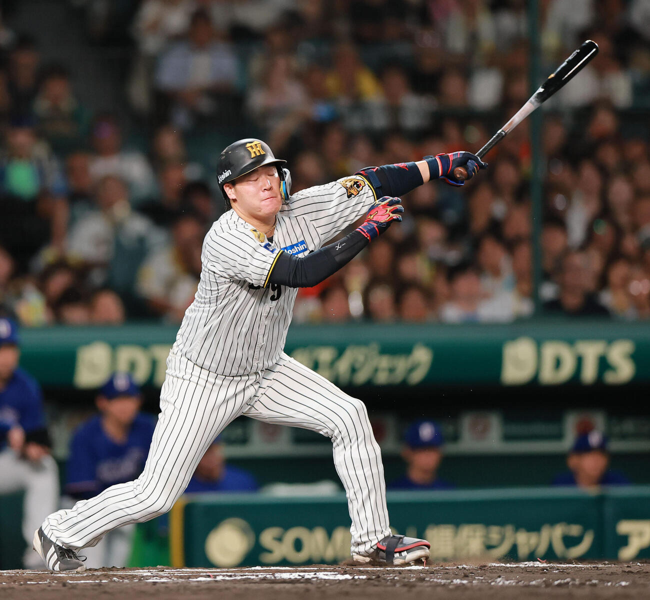 2026年9月13日、阪神対中日　7回裏阪神1死、大山悠輔は空振り三振に倒れる