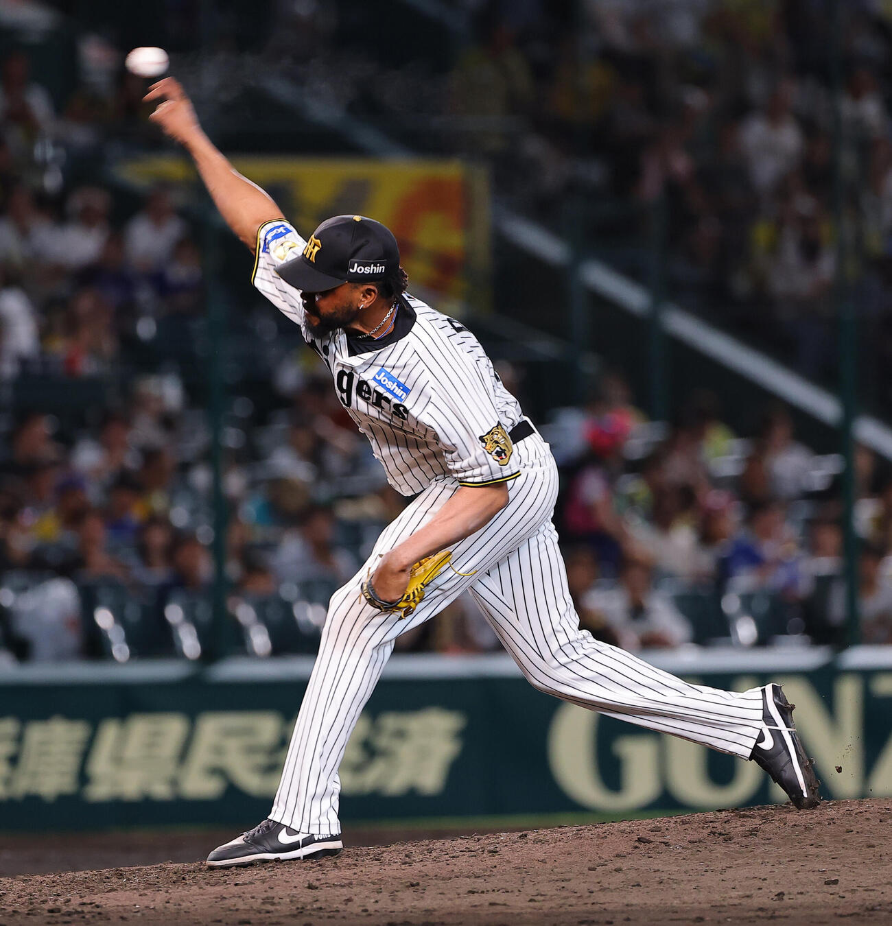 阪神対中日　阪神5番手のラファエル・ドリス（撮影・上田博志）