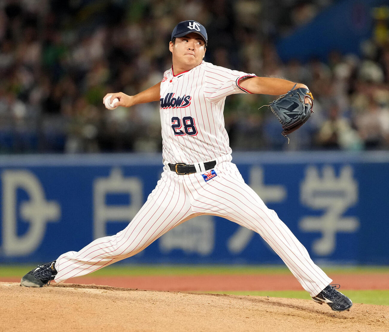 ヤクルト対広島　9回からマウンドに上がったヤクルト松本健吾（撮影・たえ見朱実）