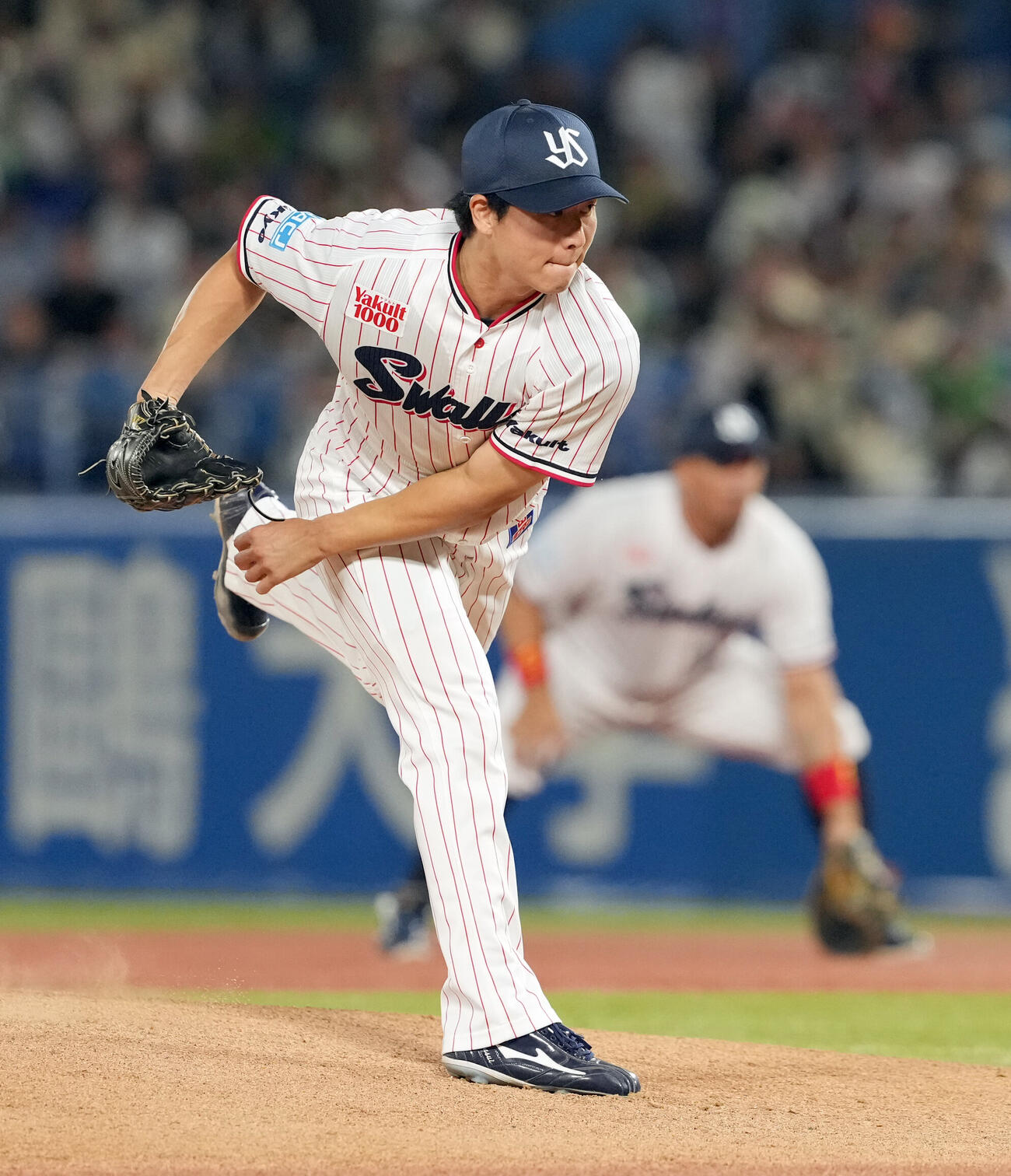 ヤクルト対広島　ヤクルトの先発増居翔太（撮影・たえ見朱実）
