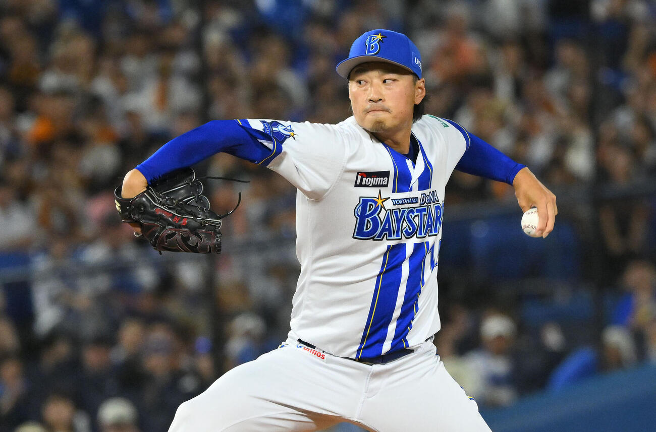 DeNA対巨人　DeNA8番手で登板する石田健大（2026年9月14日）