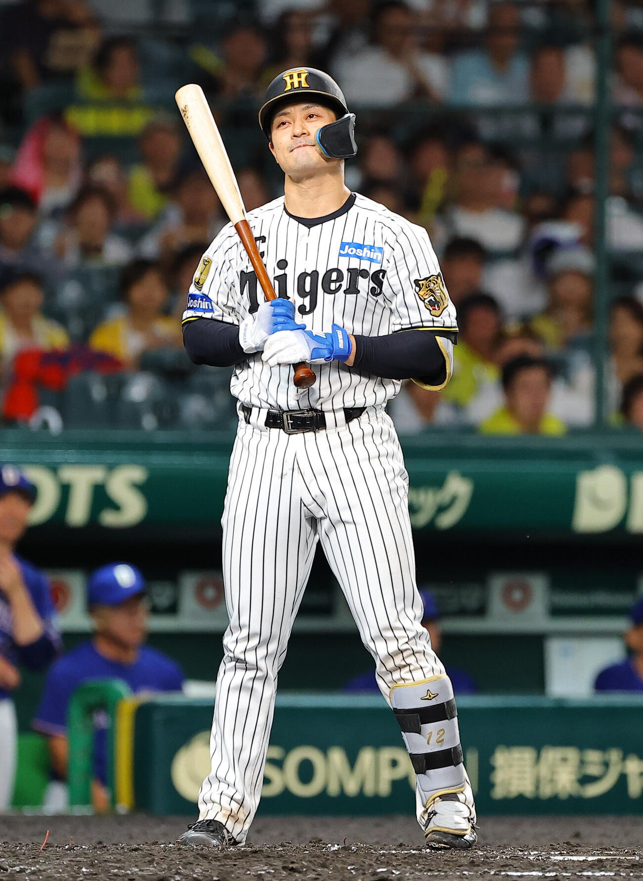 阪神対中日　2回裏阪神1死一、二塁、坂本誠志郎は三振に倒れる（撮影・上田博志）