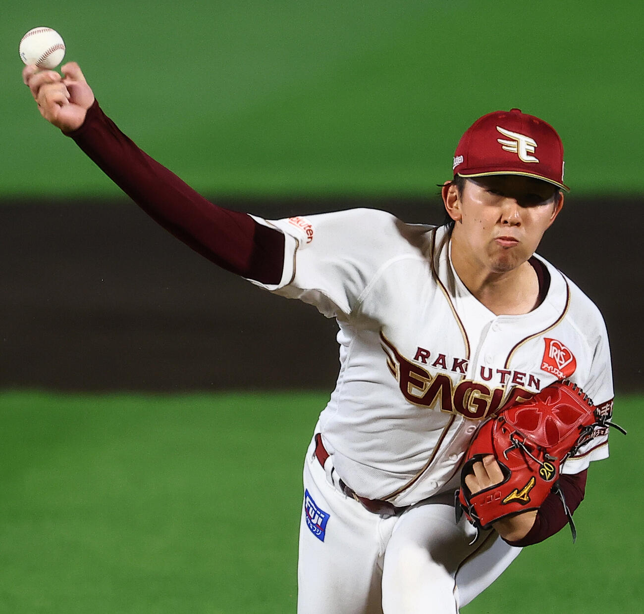 楽天対西武　楽天先発の伊藤樹（撮影・野上伸悟）