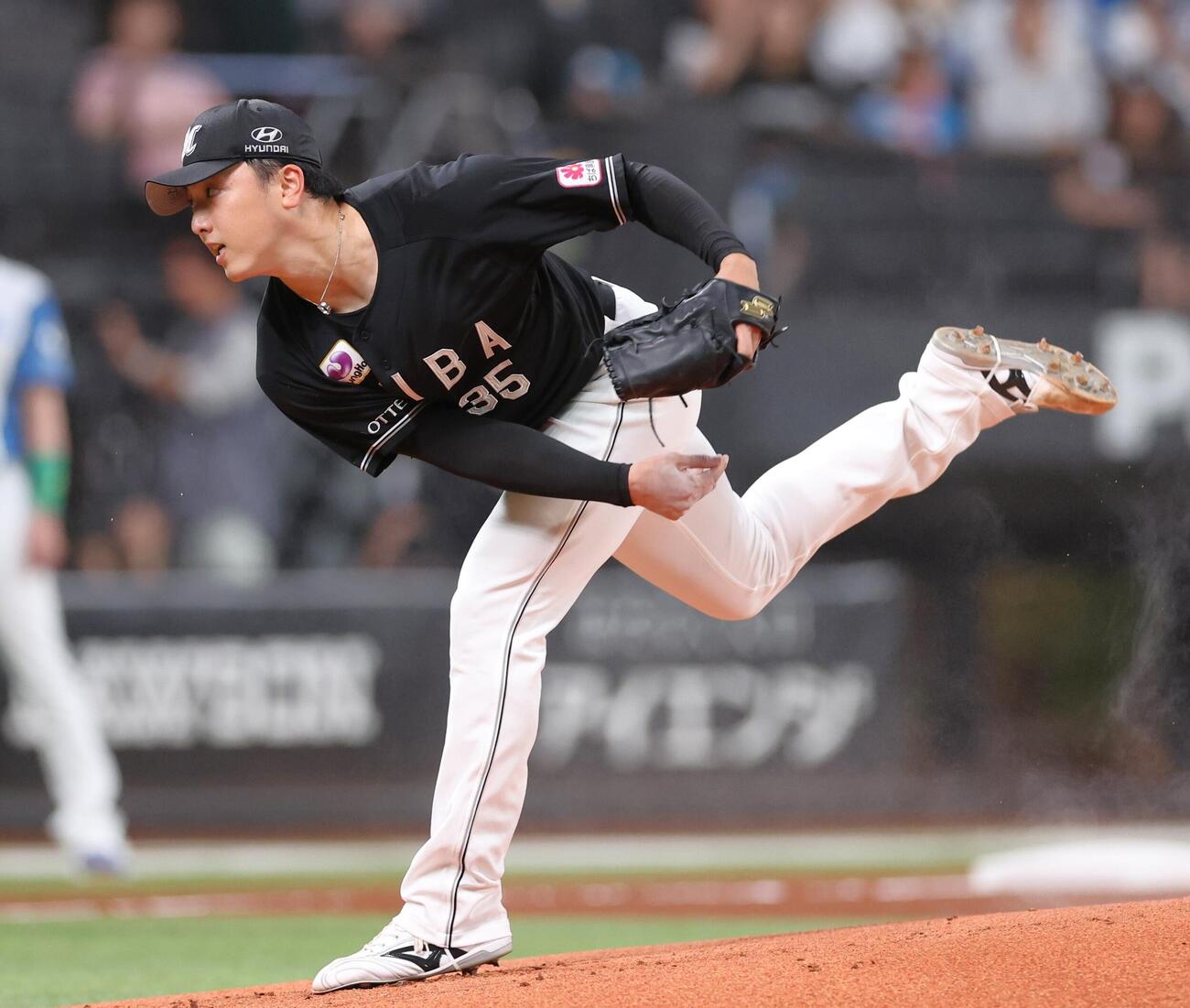 日本ハム対ロッテ　ロッテ先発の田中晴也（撮影・黒川智章）